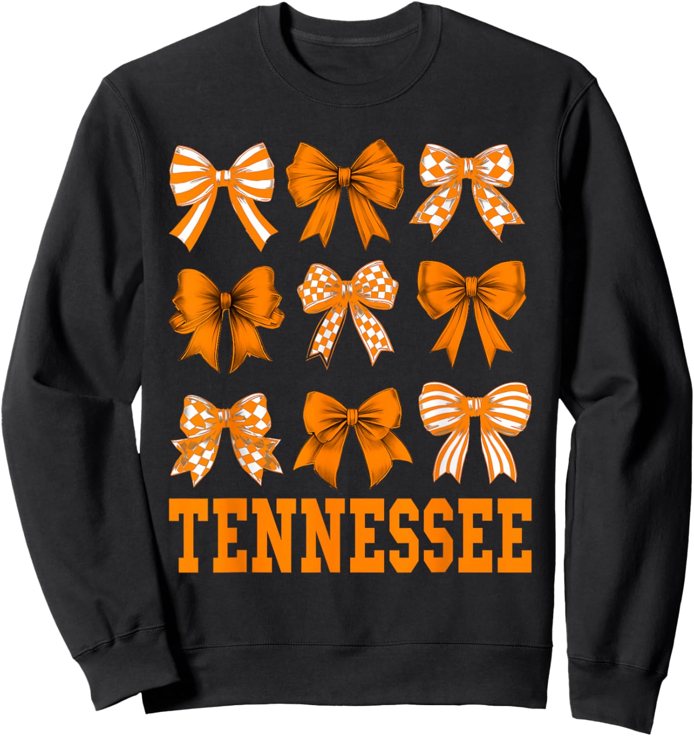 Tennessee Women Girls Kids Coquette Bow for Tennessee Lovers Sweatshirt - Sweatshirt | Black