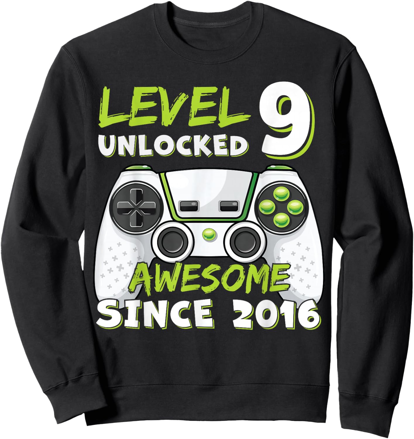 9 Year Old BDay Decorations Son Boy 9yr 2016 9th Birthday Sweatshirt - Sweatshirt | Black