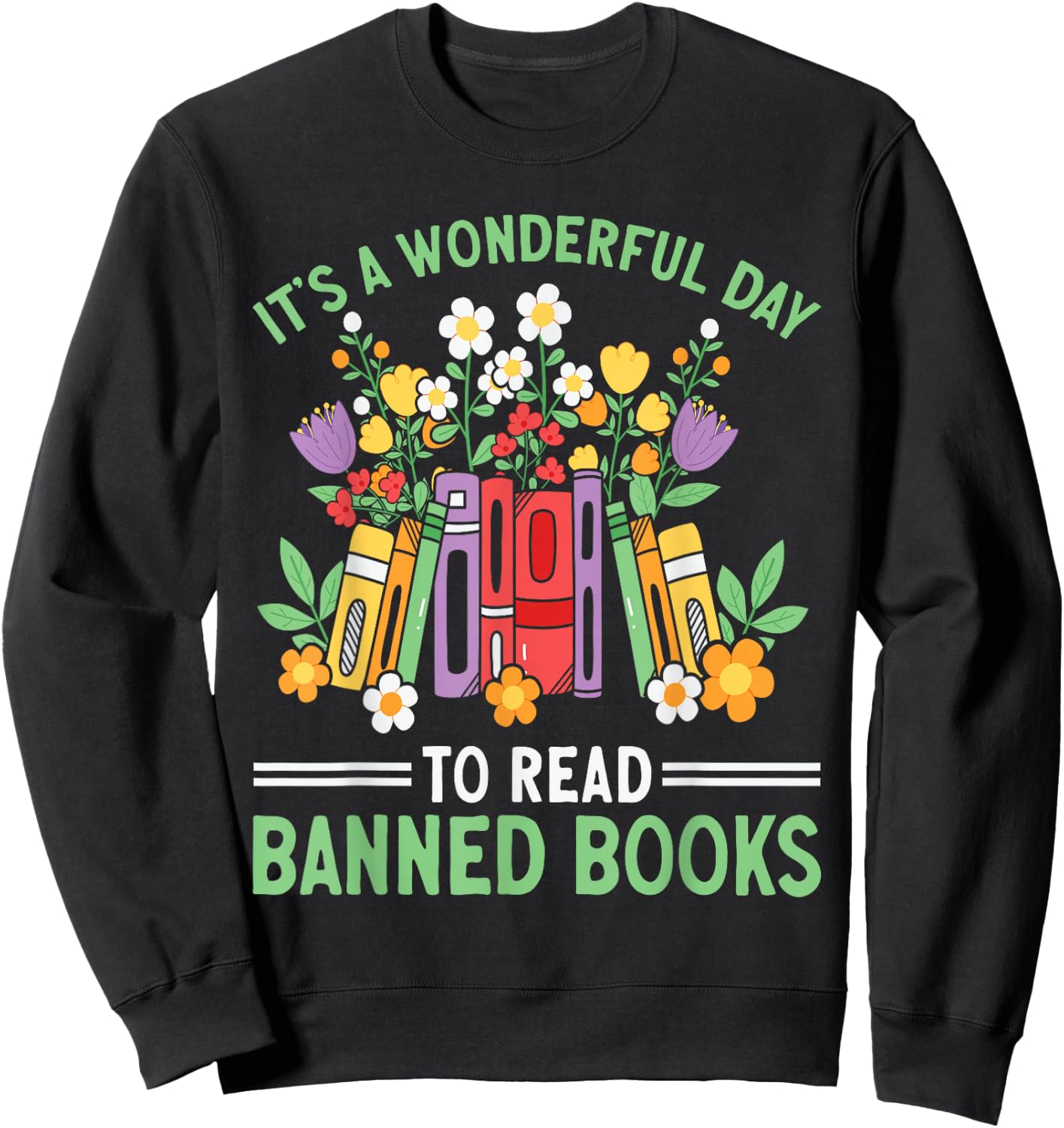 Banned Books Week Librarian Reading Sweatshirt - Sweatshirt | Black