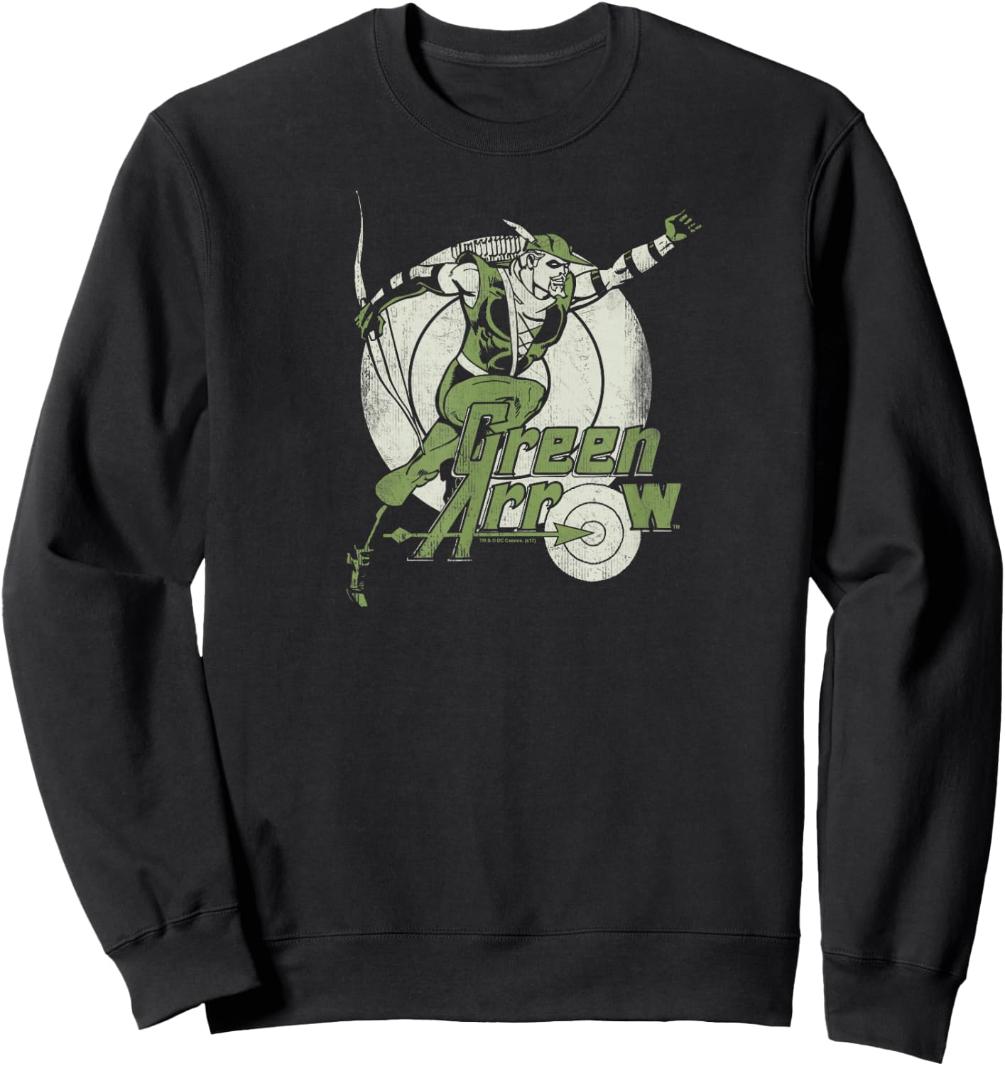 Green Arrow Right on Target Sweatshirt - Sweatshirt | Black