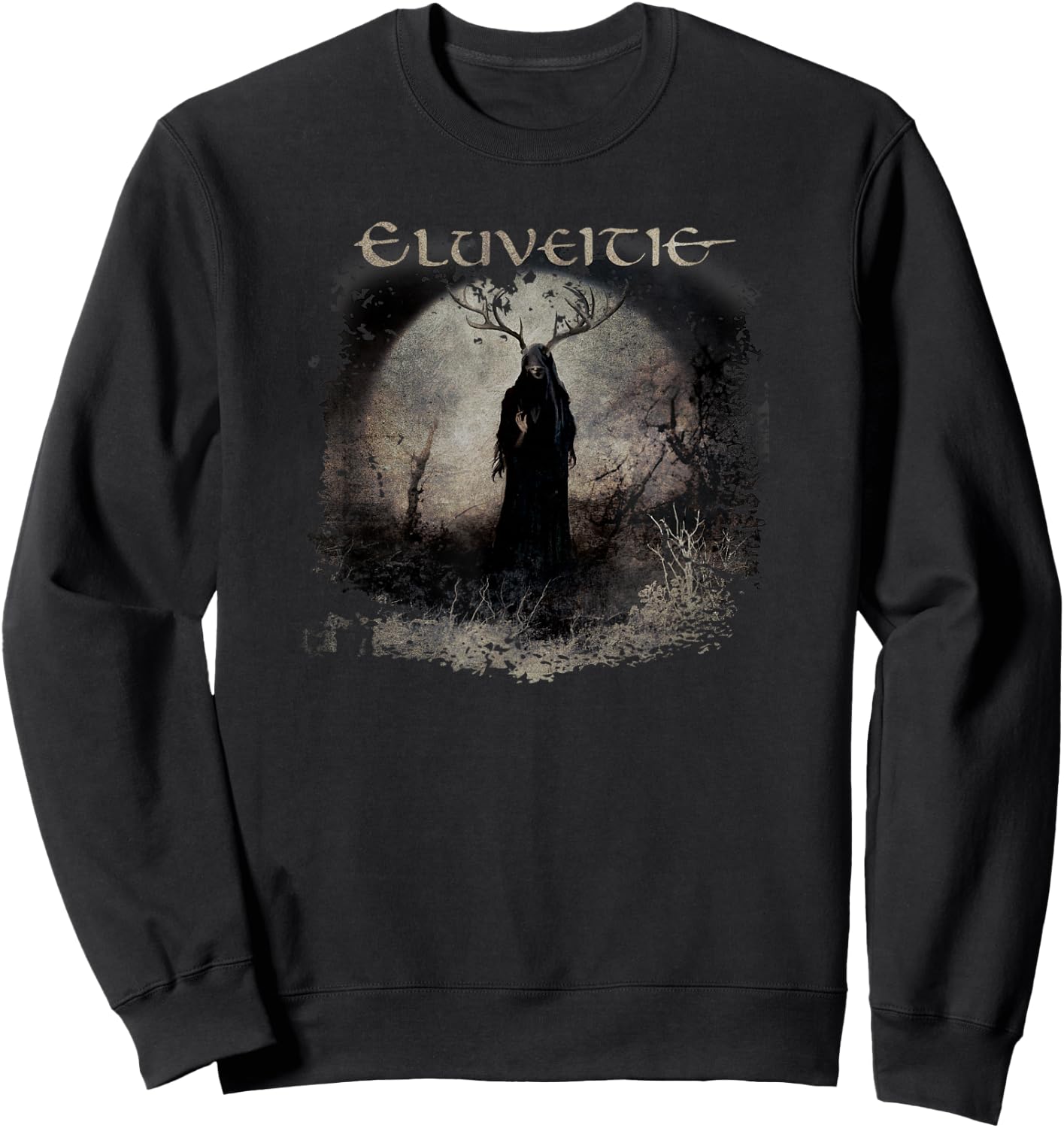 Eluveitie Aidus Cover - Women's Classic Fit Black Small Short Sleeve Sweatshirt - Sweatshirt | Black