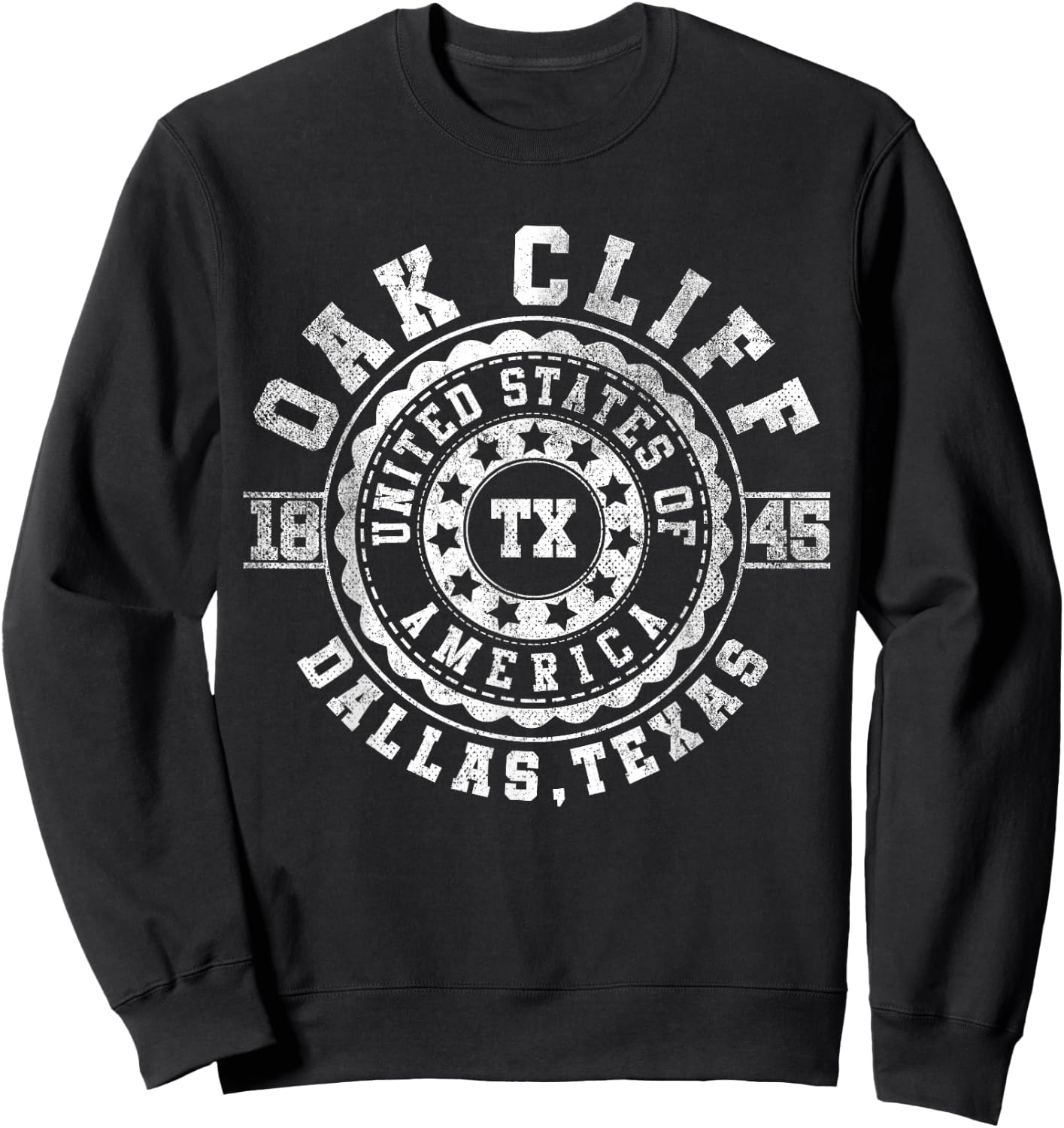 Oak Cliff TX | Texas Sweatshirt - Sweatshirt | Black