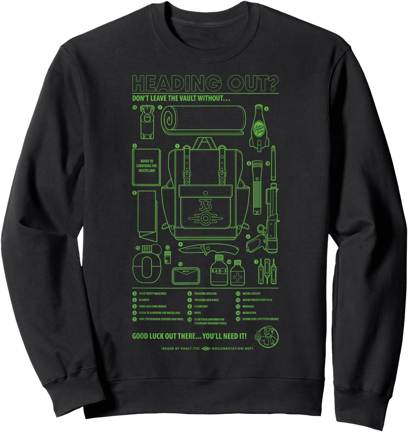 Fallout - Heading Out? Sweatshirt - Sweatshirt | Black