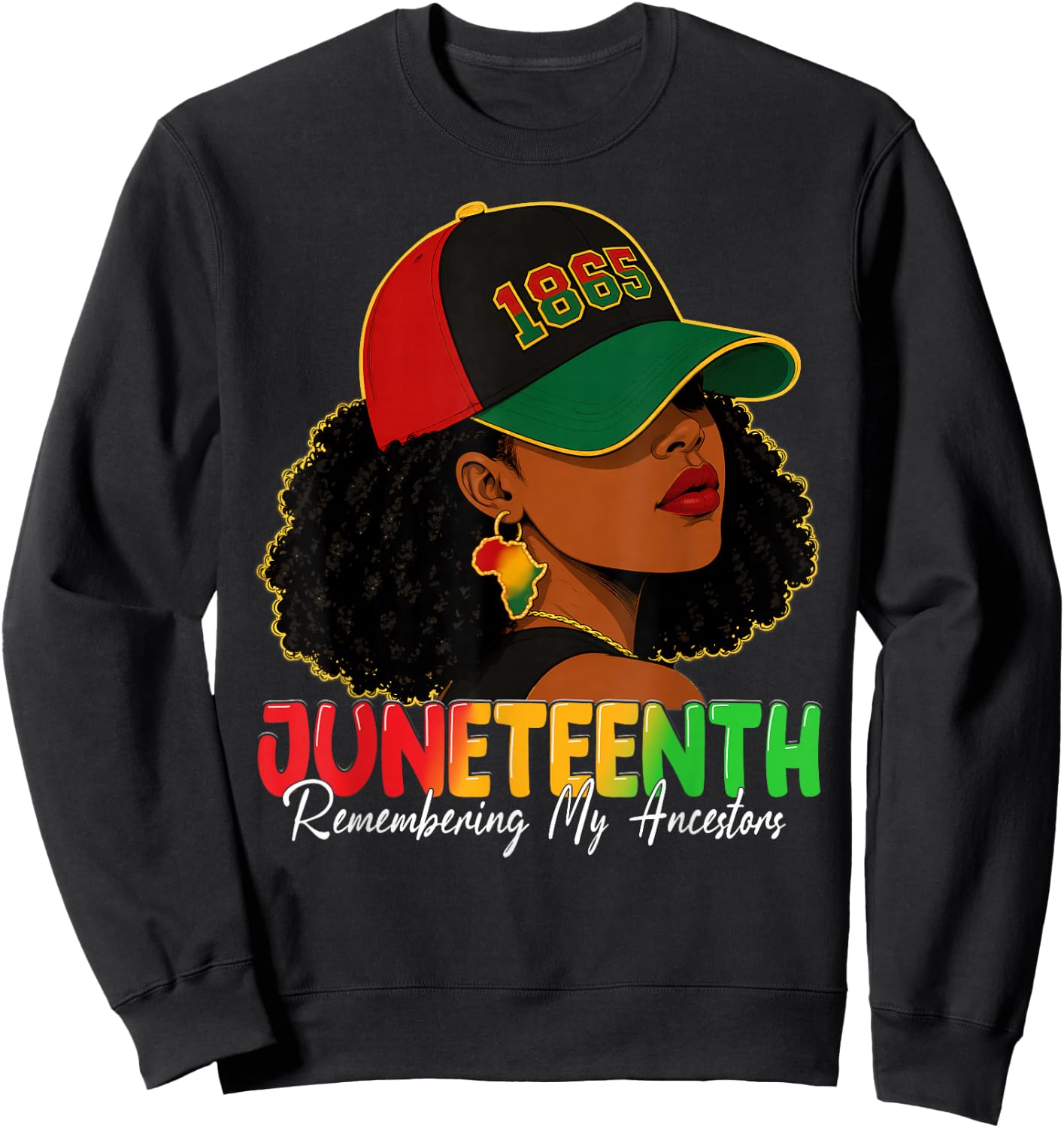 Juneteenth Remembering My Ancestors Shirts Black Women Girls Sweatshirt - Sweatshirt | Black