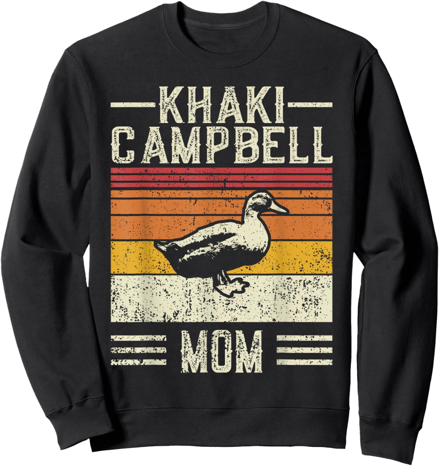 Best Duck Mom Women - Vintage Khaki Campbell Sweatshirt - Sweatshirt | Black