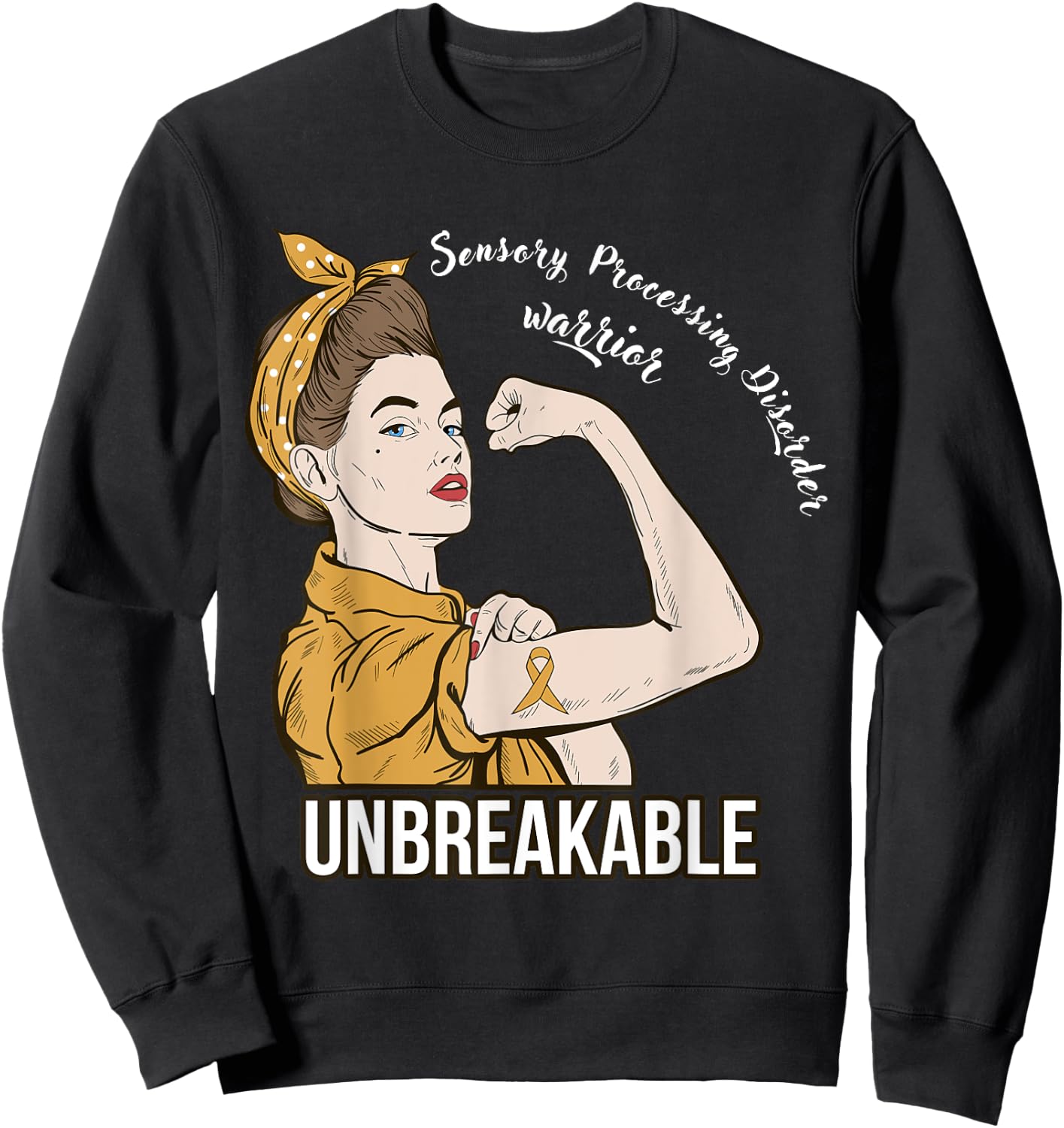 Sensory Processing Disorder Awareness Warrior SPD Support Sweatshirt - Sweatshirt | Black