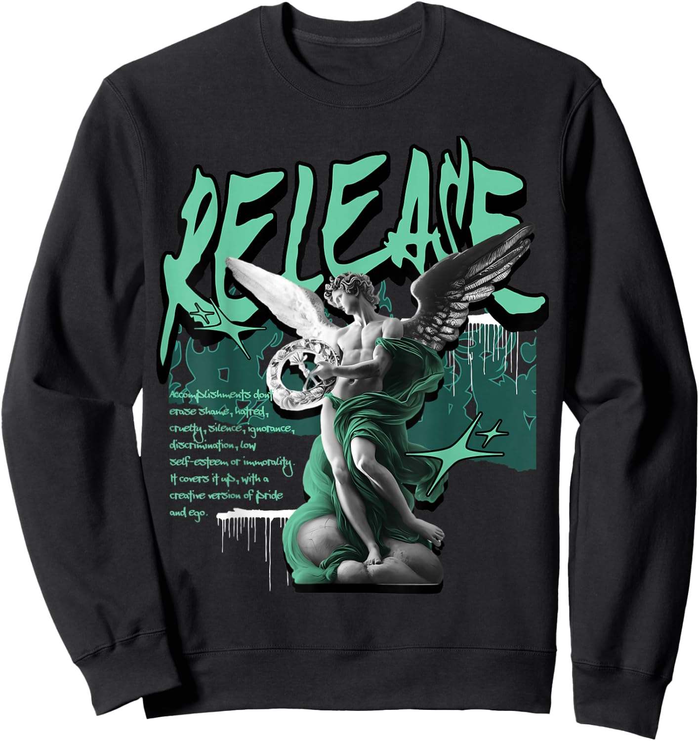 Release Retro Green Glow 1s Matching Women Sweatshirt - Sweatshirt | Black
