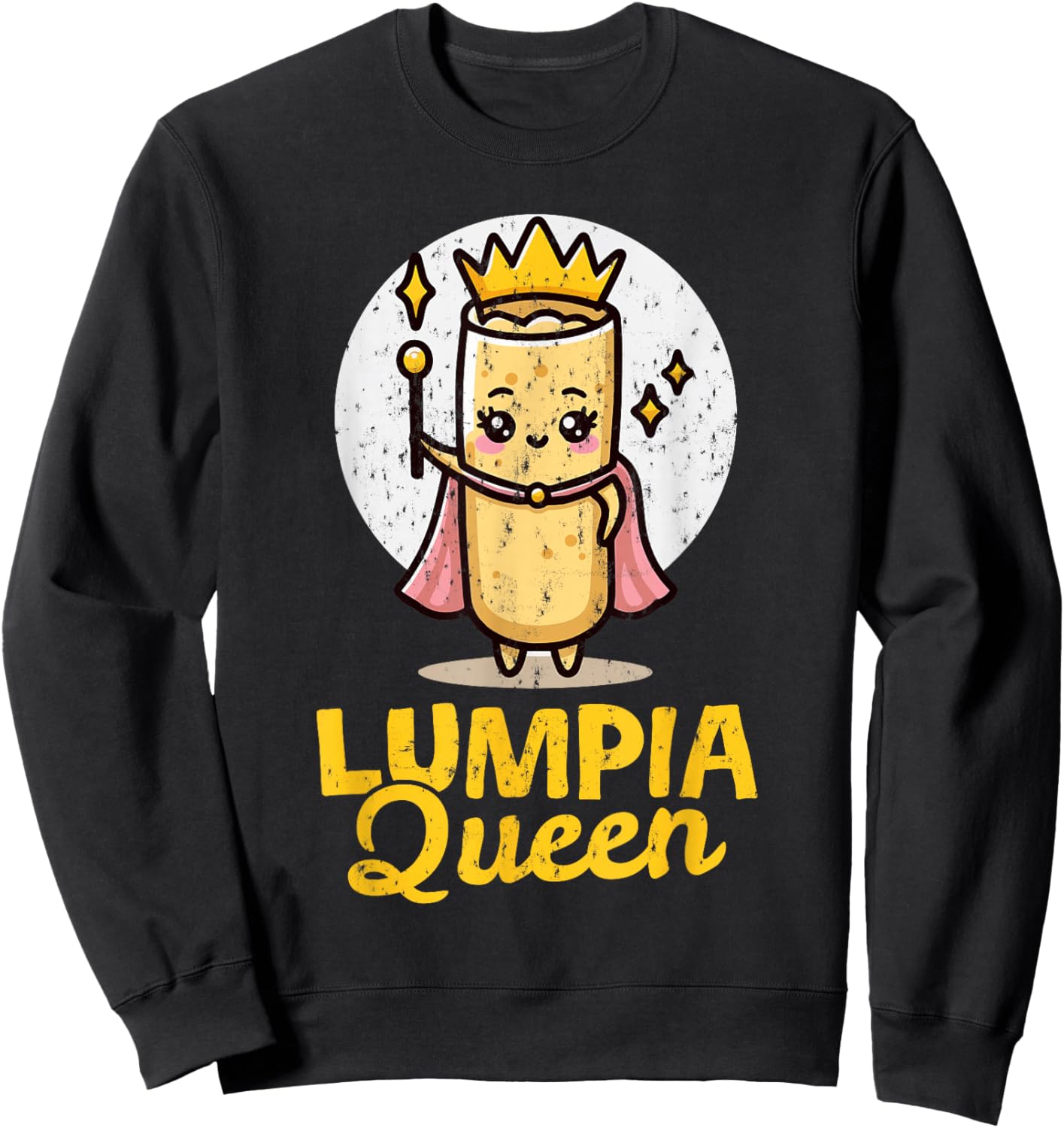 Lumpia Queen Cute Filipino Food Pinoy Pride Foodie Filipina Sweatshirt - Sweatshirt | Black