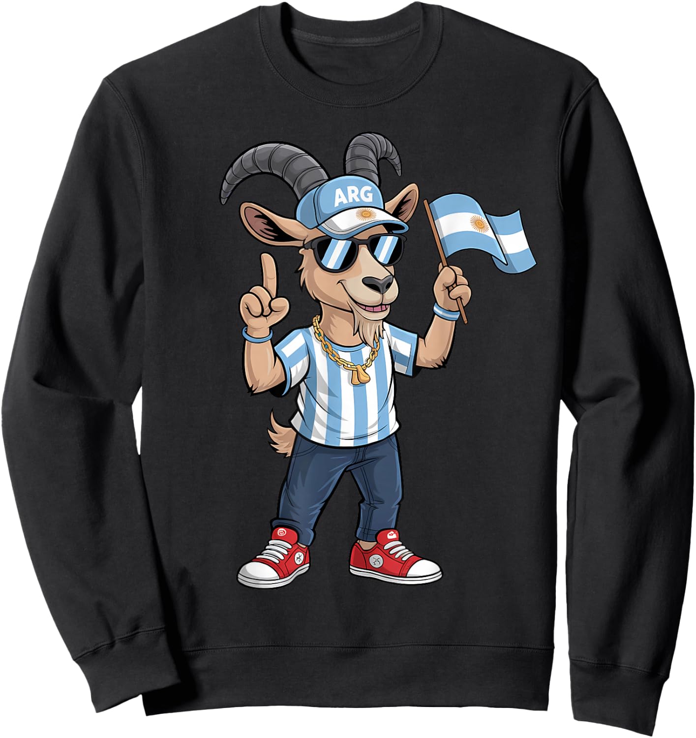 Argentina Pride Argentinian Flag Sweatshirt - Sweatshirt | Black