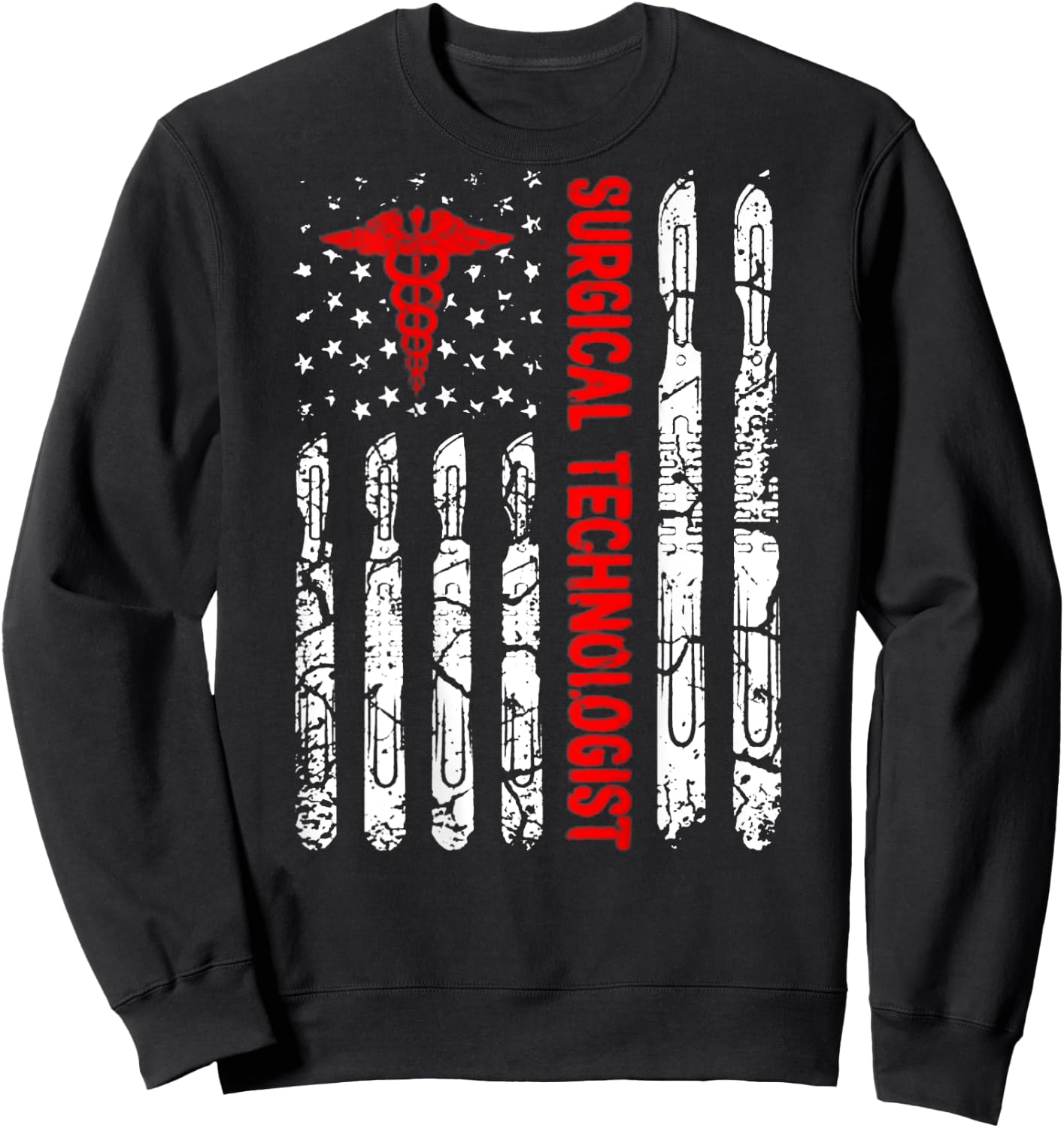 Surgical Technologist Shirt | Scrub Tech Shirt Sweatshirt - Sweatshirt | Black