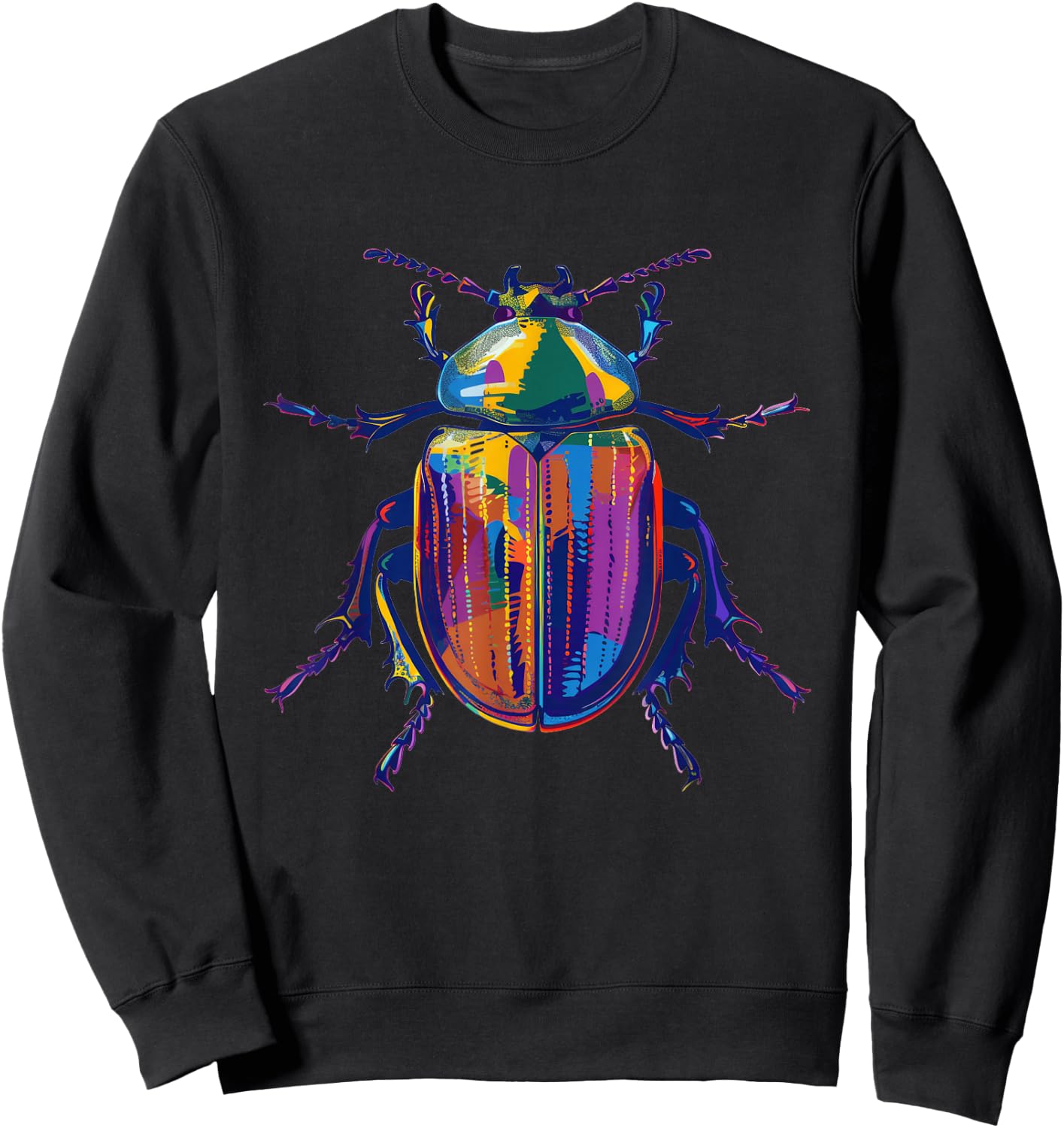 Scarab Beetle Pop Art Sweatshirt - Sweatshirt | Black