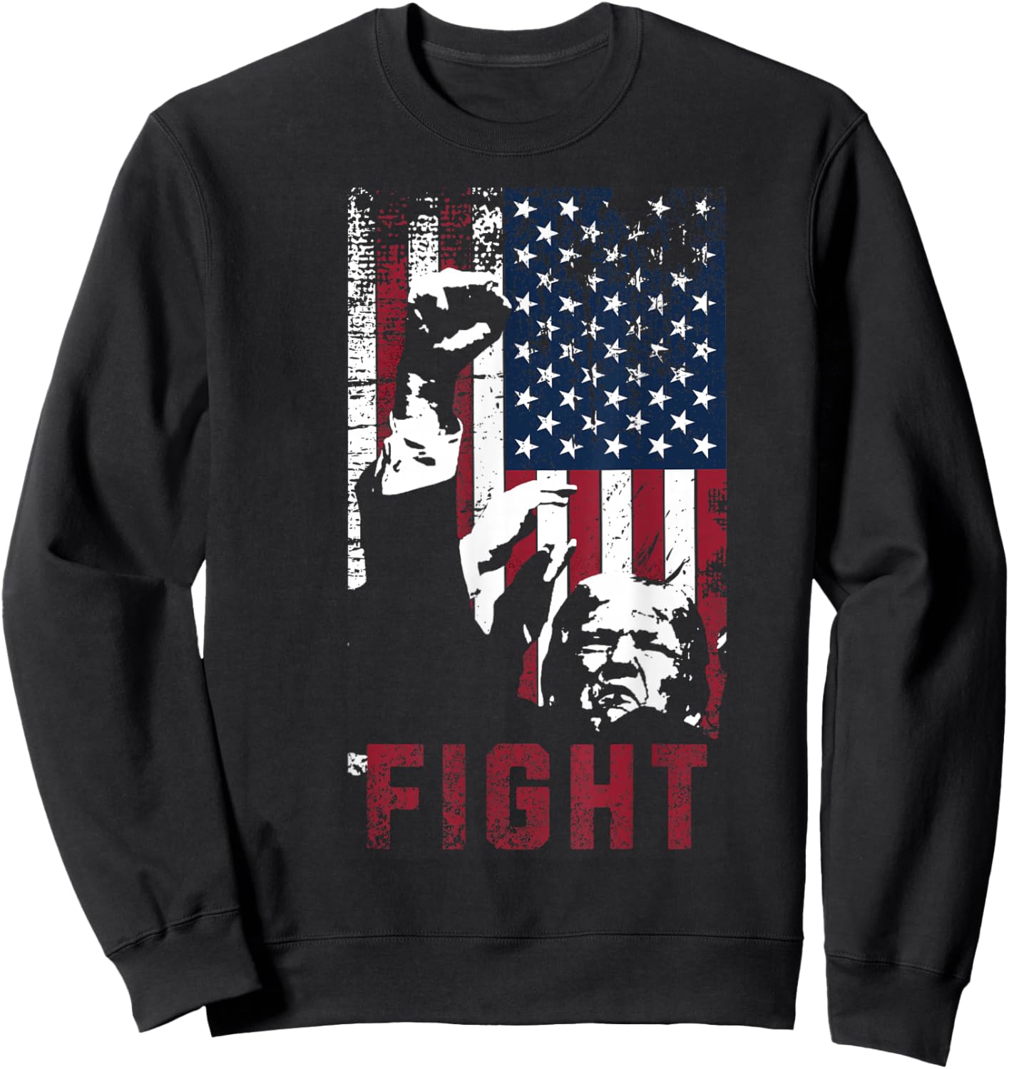Fight USA United States of America Sweatshirt - Sweatshirt | Black
