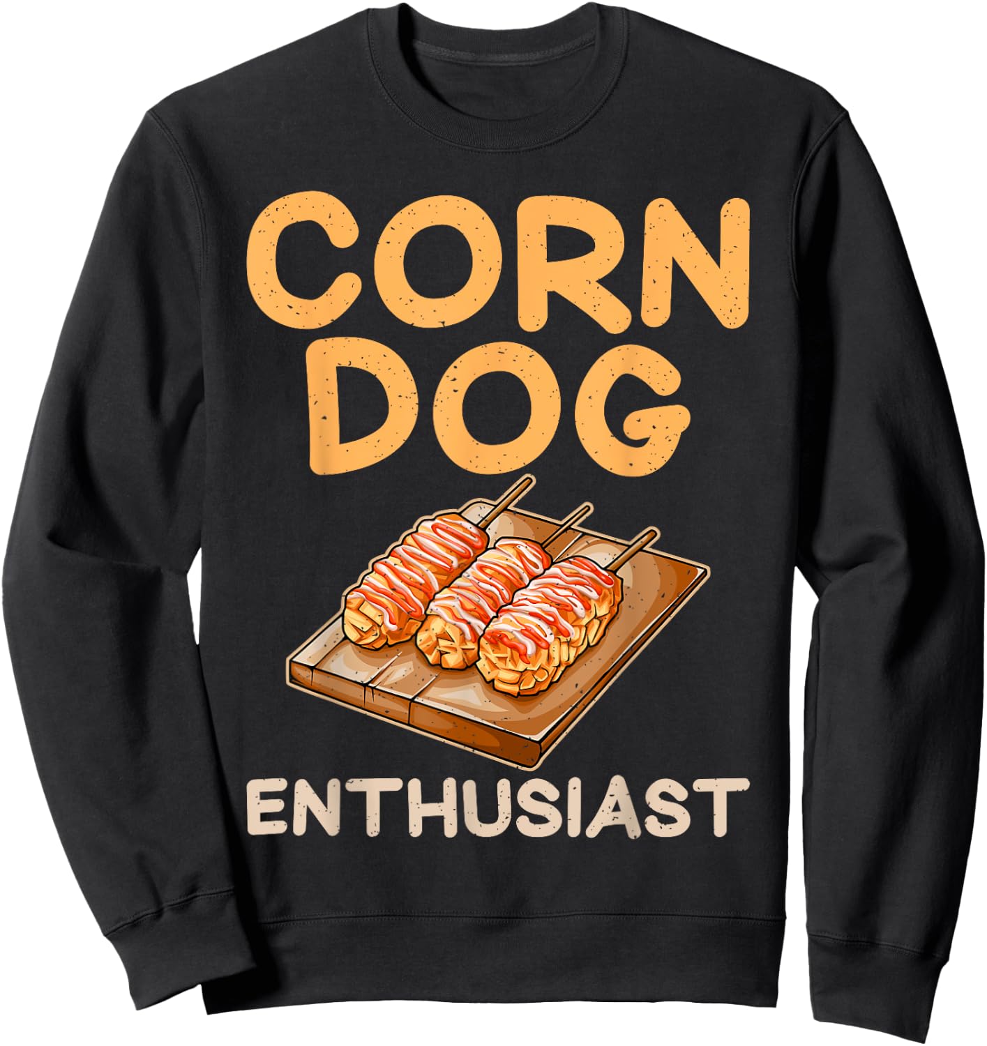 Corn Dog Enthusiast Corn Dog Women Kids Sweatshirt - Sweatshirt | Black