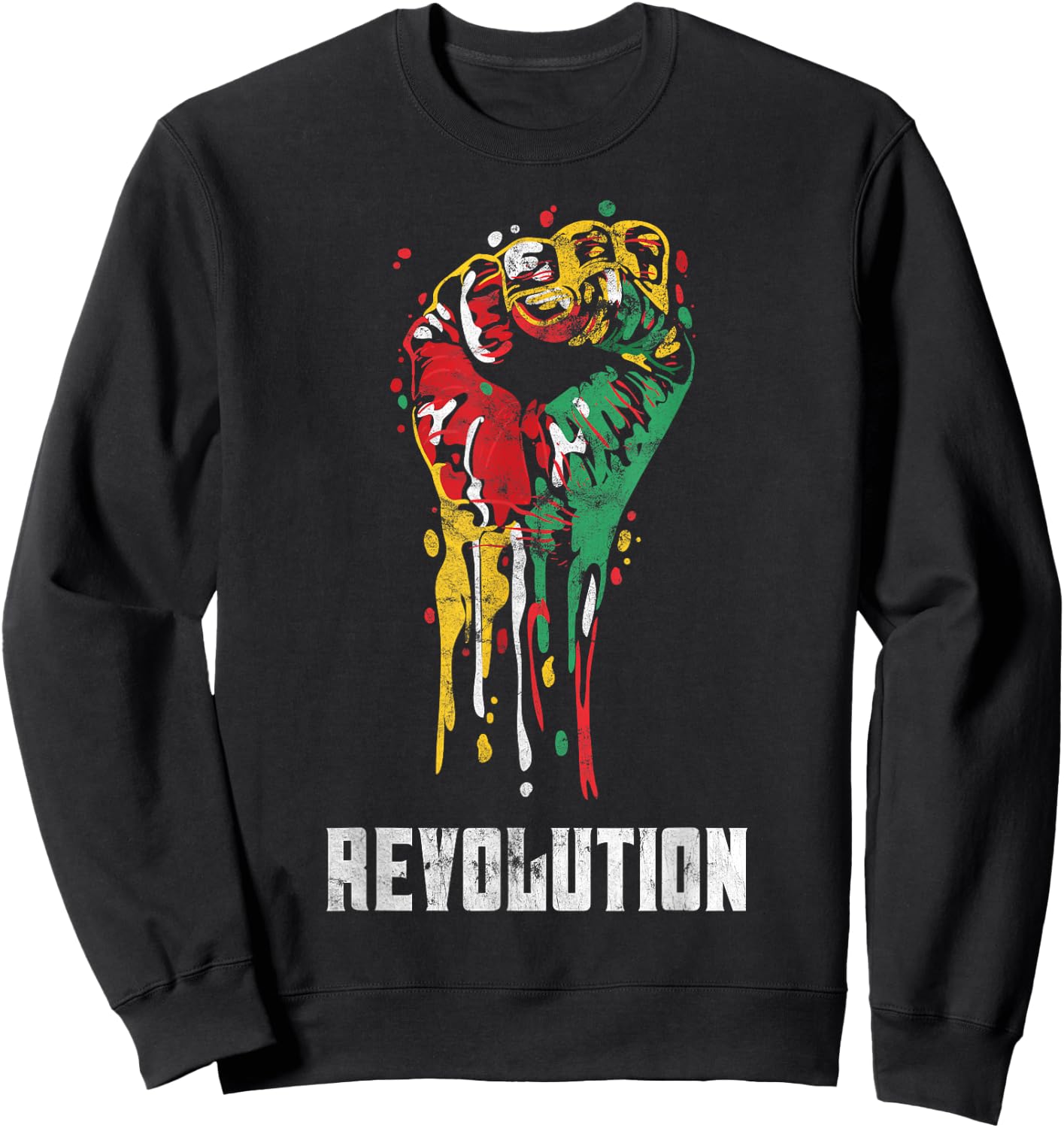 Revolution Reggae Style Design For Reggae Music Lovers Sweatshirt - Sweatshirt | Black