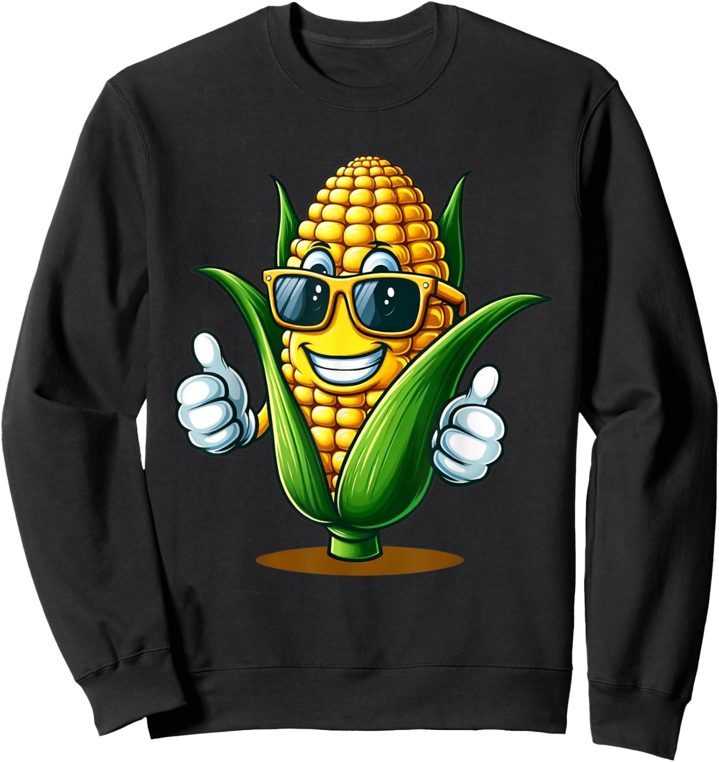 Funny Corn Design Sweet Corn On The Cob Lovers Women Sweatshirt - Sweatshirt | Black