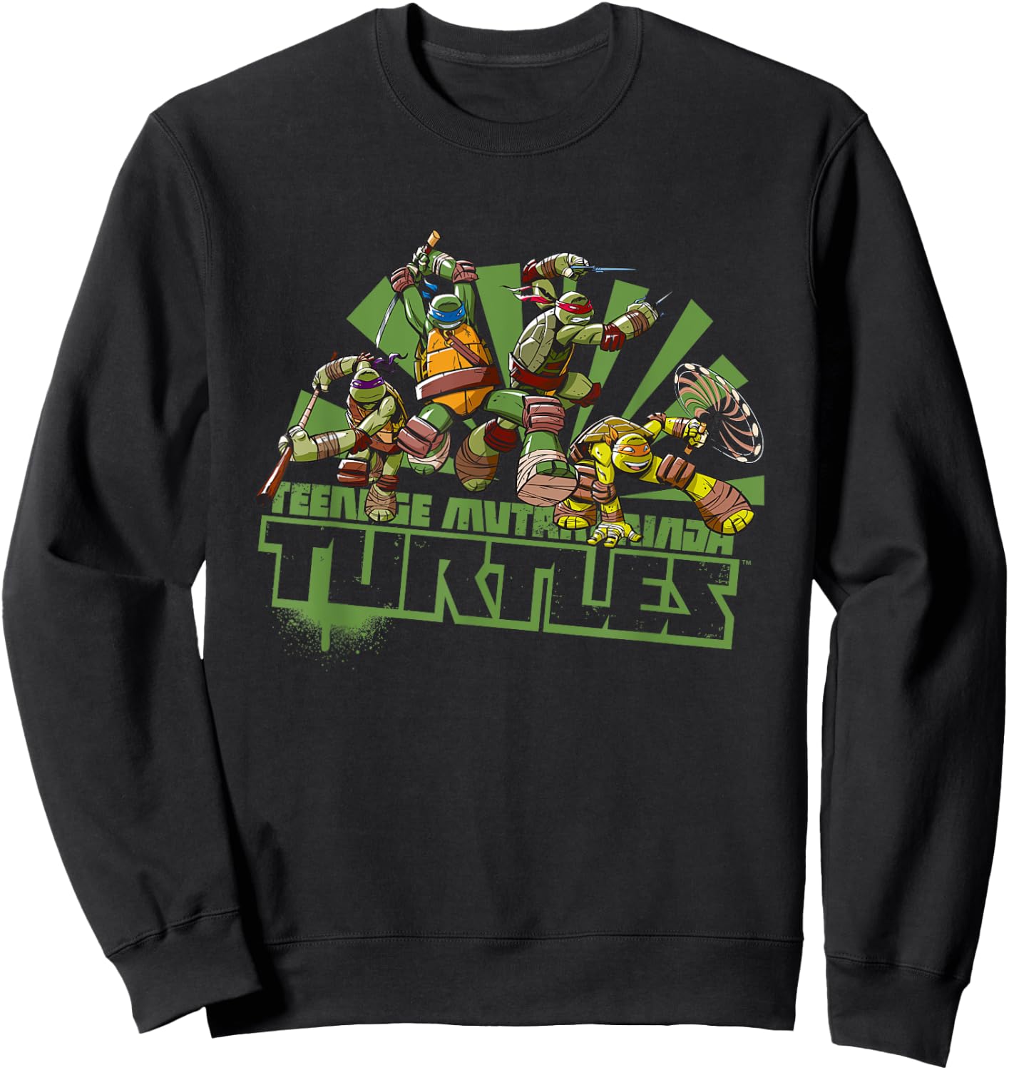 Mademark x Teenage Mutant Ninja Turtles - Teenage Mutant Ninja Turtles - Original TMNT New Series Team Sweatshirt - Sweatshirt | Black