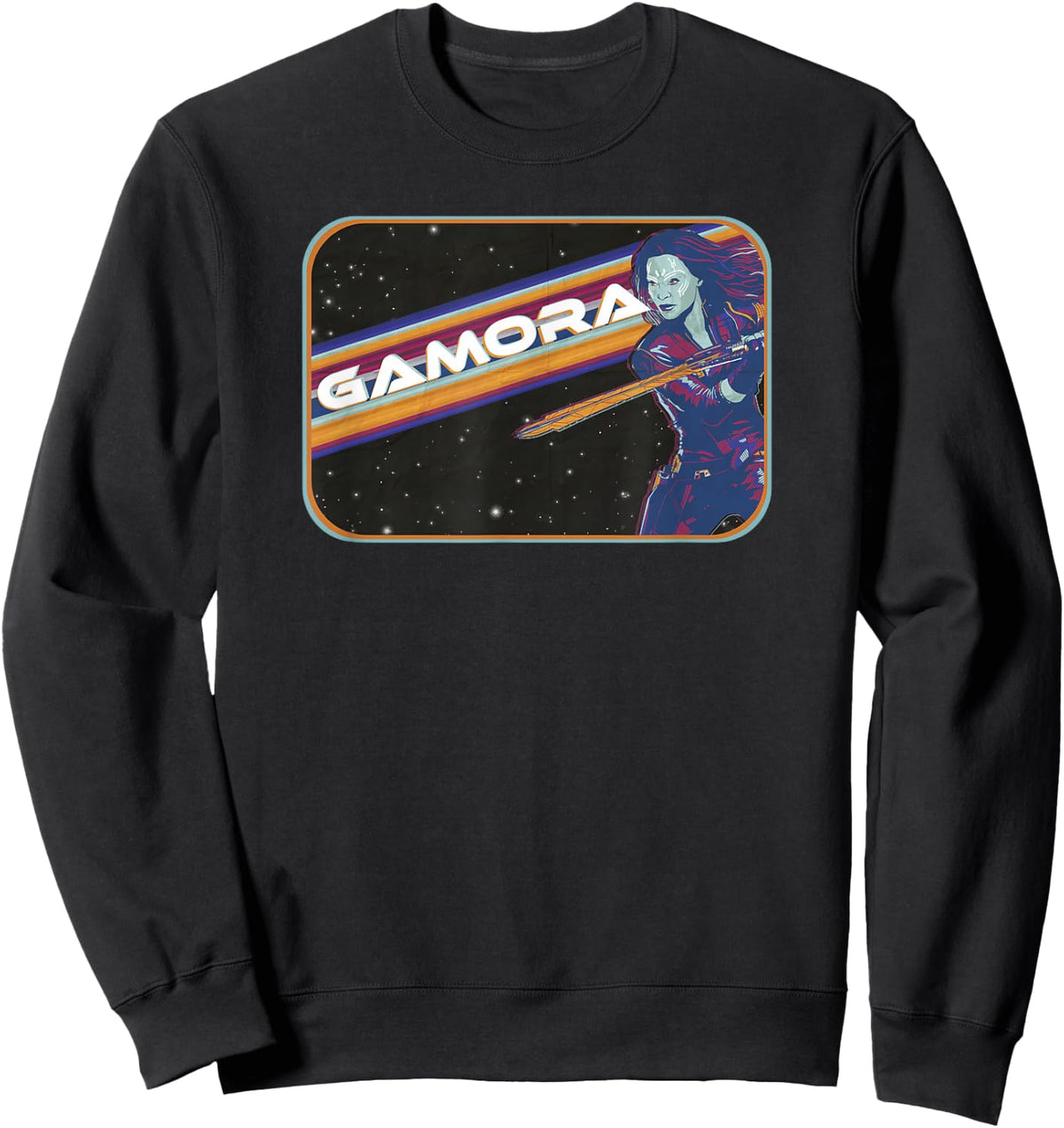 Marvel Guardians of the Galaxy Vol. 3 Vintage Space Gamora Sweatshirt - Sweatshirt | Black
