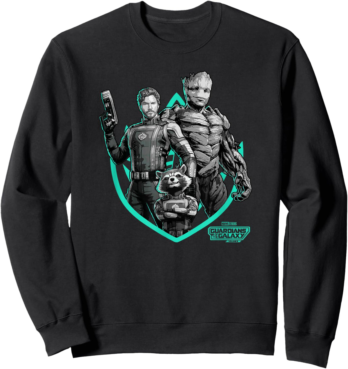 Marvel Guardians of the Galaxy Vol. 3 Vintage Ravager Group Sweatshirt - Sweatshirt | Black