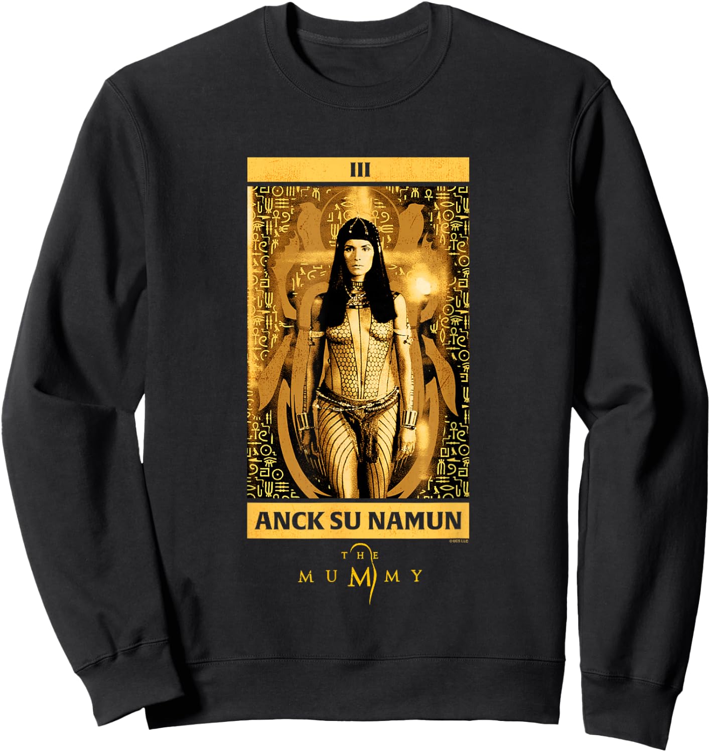 The Mummy Anck-Su-Namun Vintage Tarot Card Sweatshirt - Sweatshirt | Black