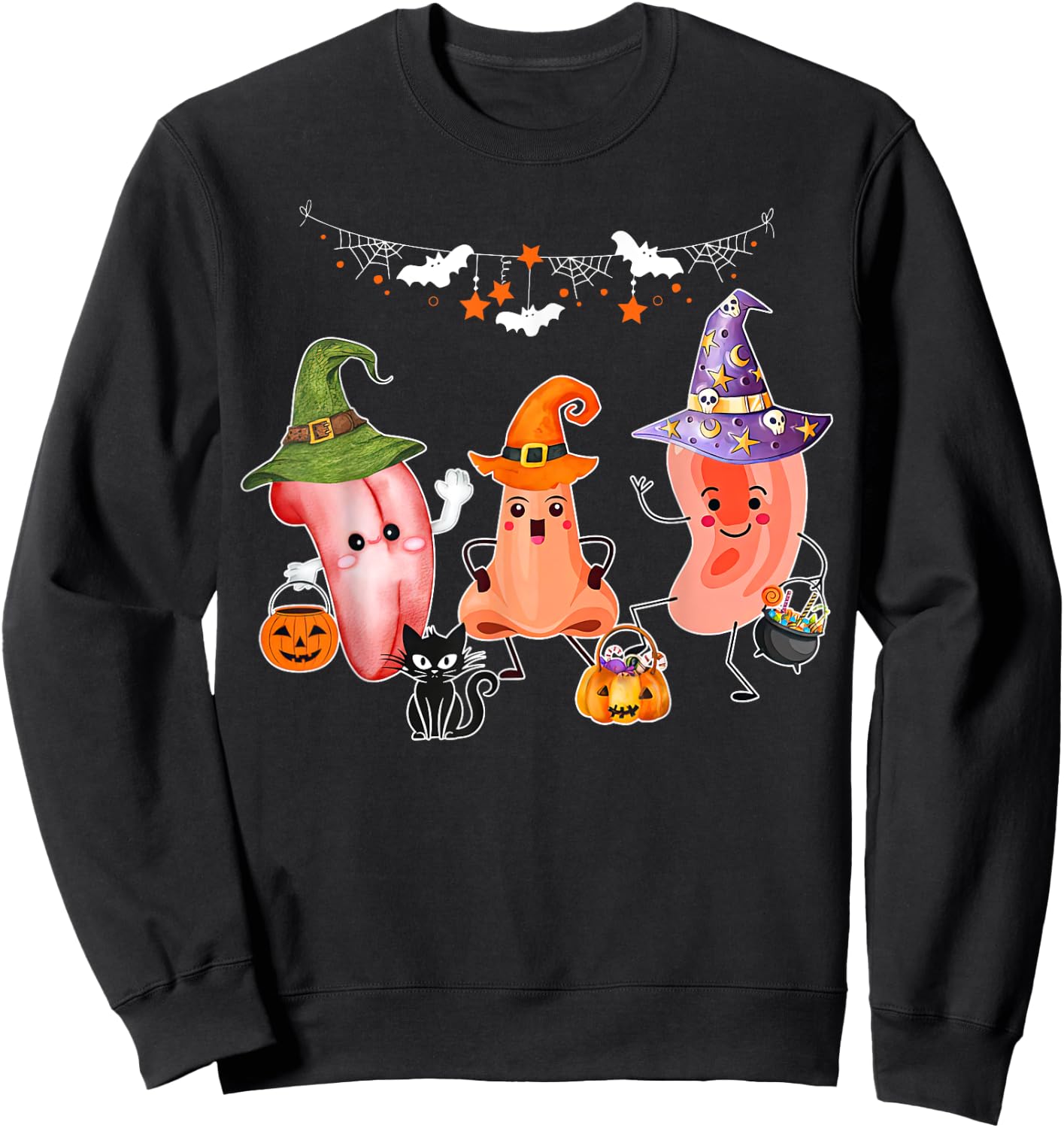 Otolaryngologist Halloween Spooky ENT Ear Nose And Throat Sweatshirt - Sweatshirt | Black