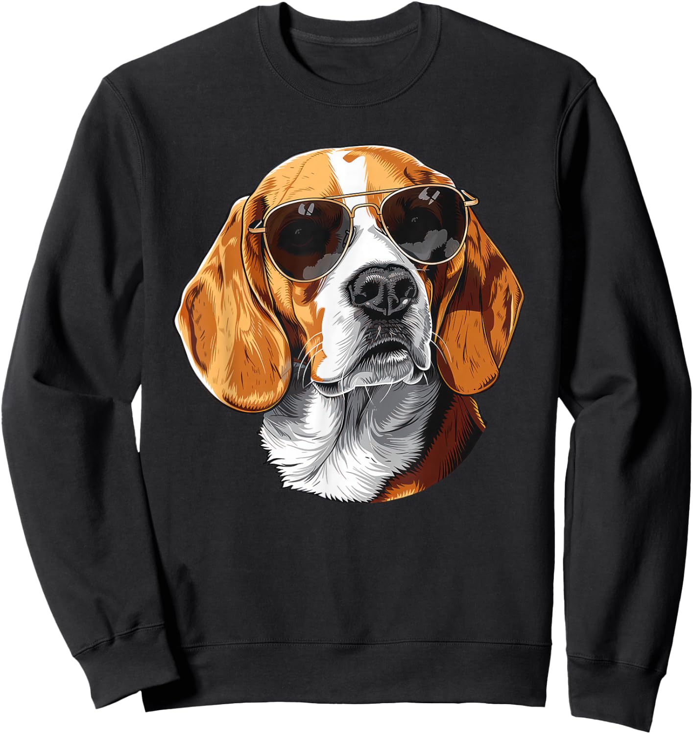 Beagle Dog Sunglasses Men Women Girls Kids Sweatshirt - Sweatshirt | Black