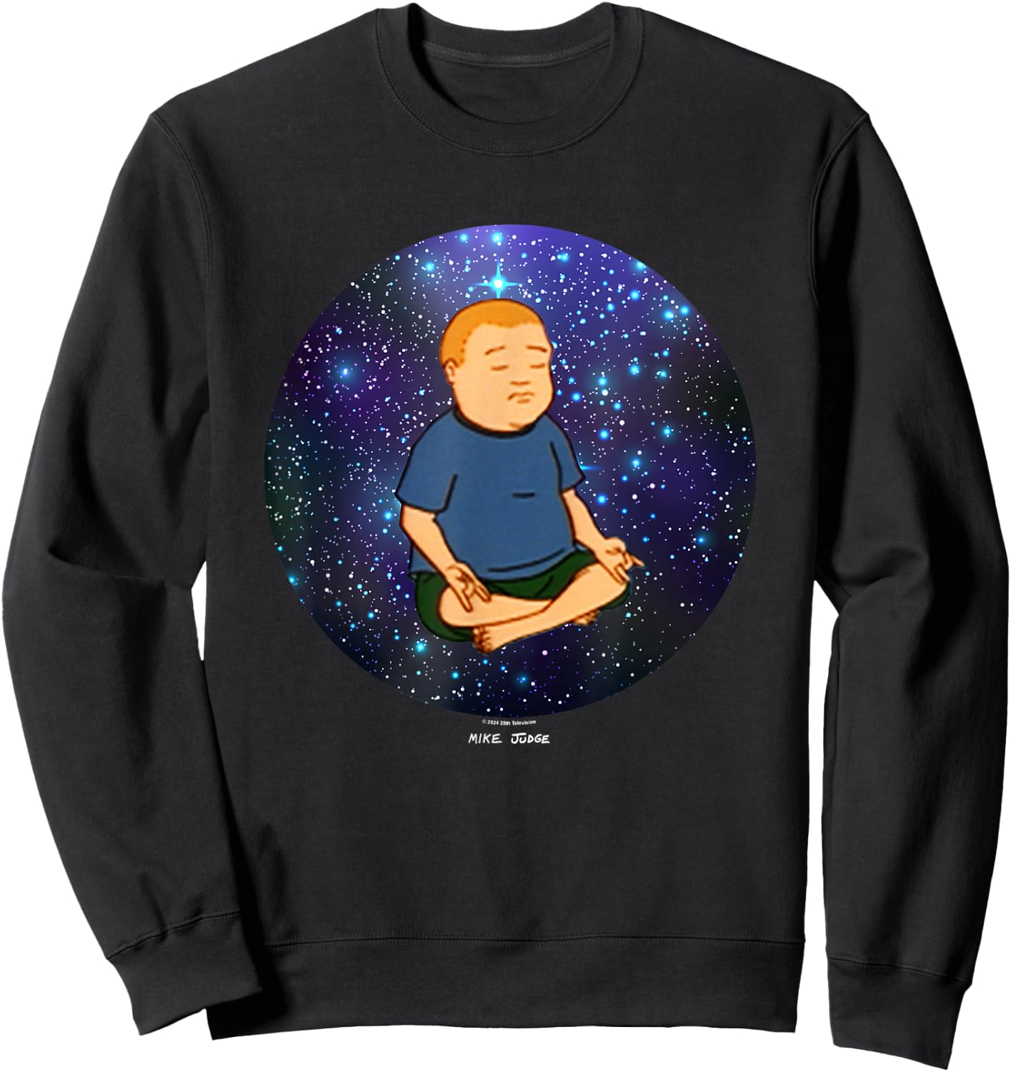 King Of The Hill Bobby Inner Space Peace Big Chest Poster Sweatshirt - Sweatshirt | Black