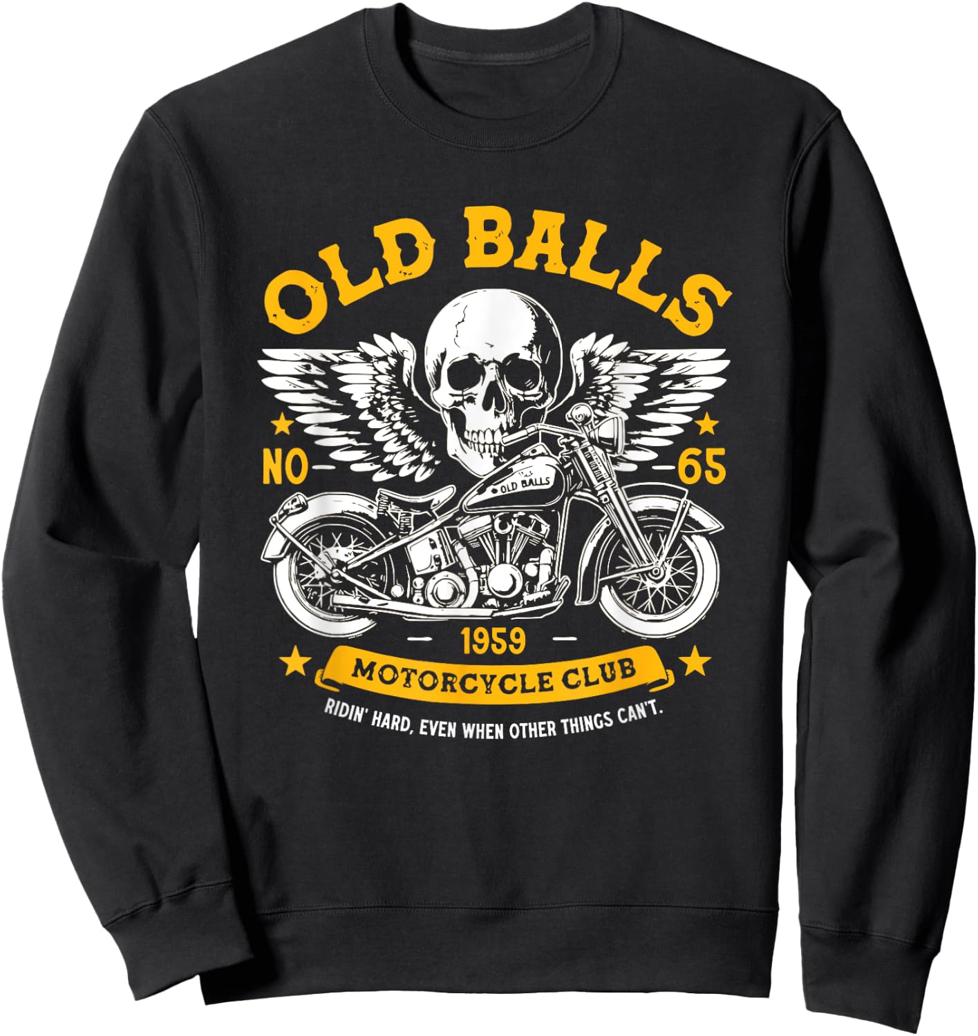 Vintage Motorcycle 1959 65th Birthday for Old Man Bikers Sweatshirt - Sweatshirt | Black