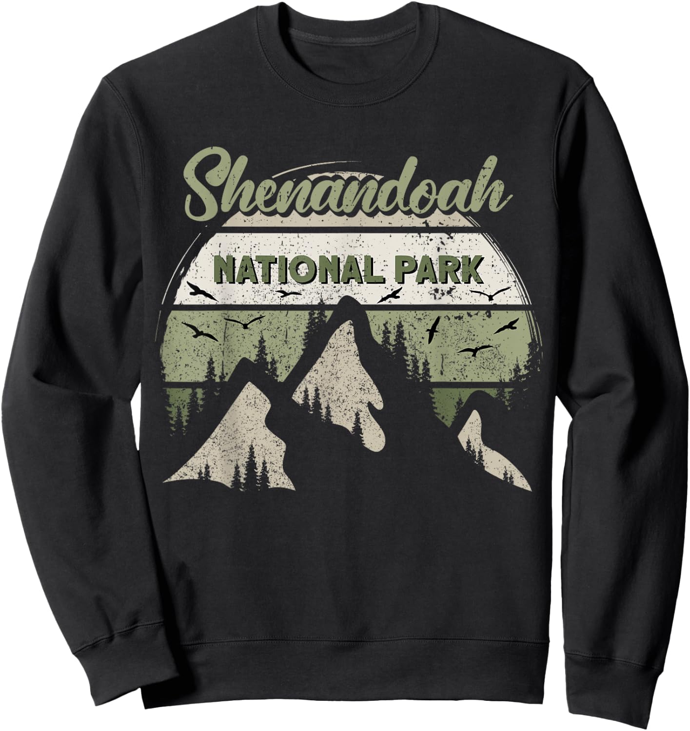 Retro Shenandoah National Park US Vintage Shenandoah Sweatshirt - Sweatshirt | Black