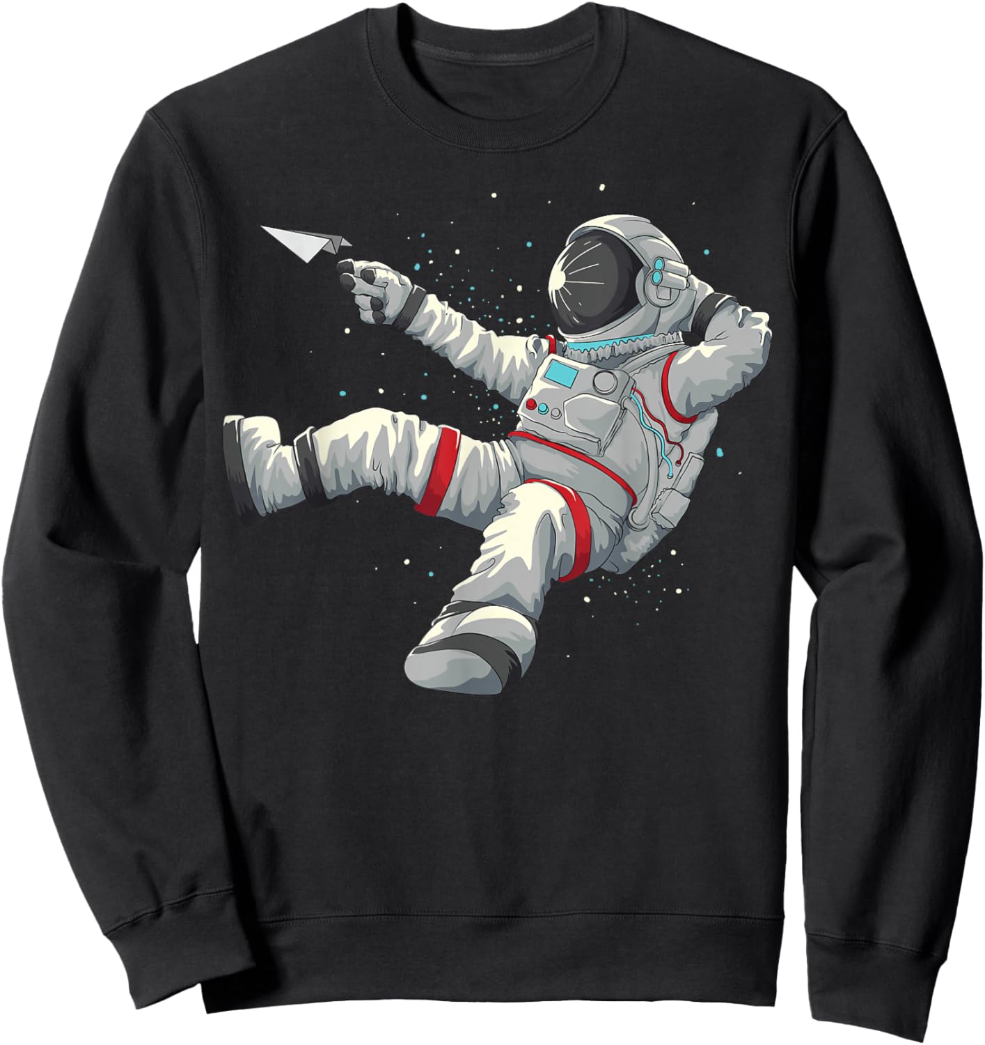 Astronaut Design Boys Kids Galaxy Outer Space Themed Sweatshirt - Sweatshirt | Black