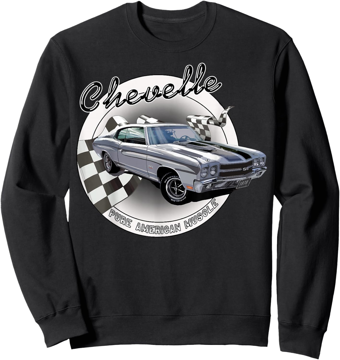 1970 70 Chevelle SS Cortez Silver Trending Chevys Muscle Car Sweatshirt - Sweatshirt | Black