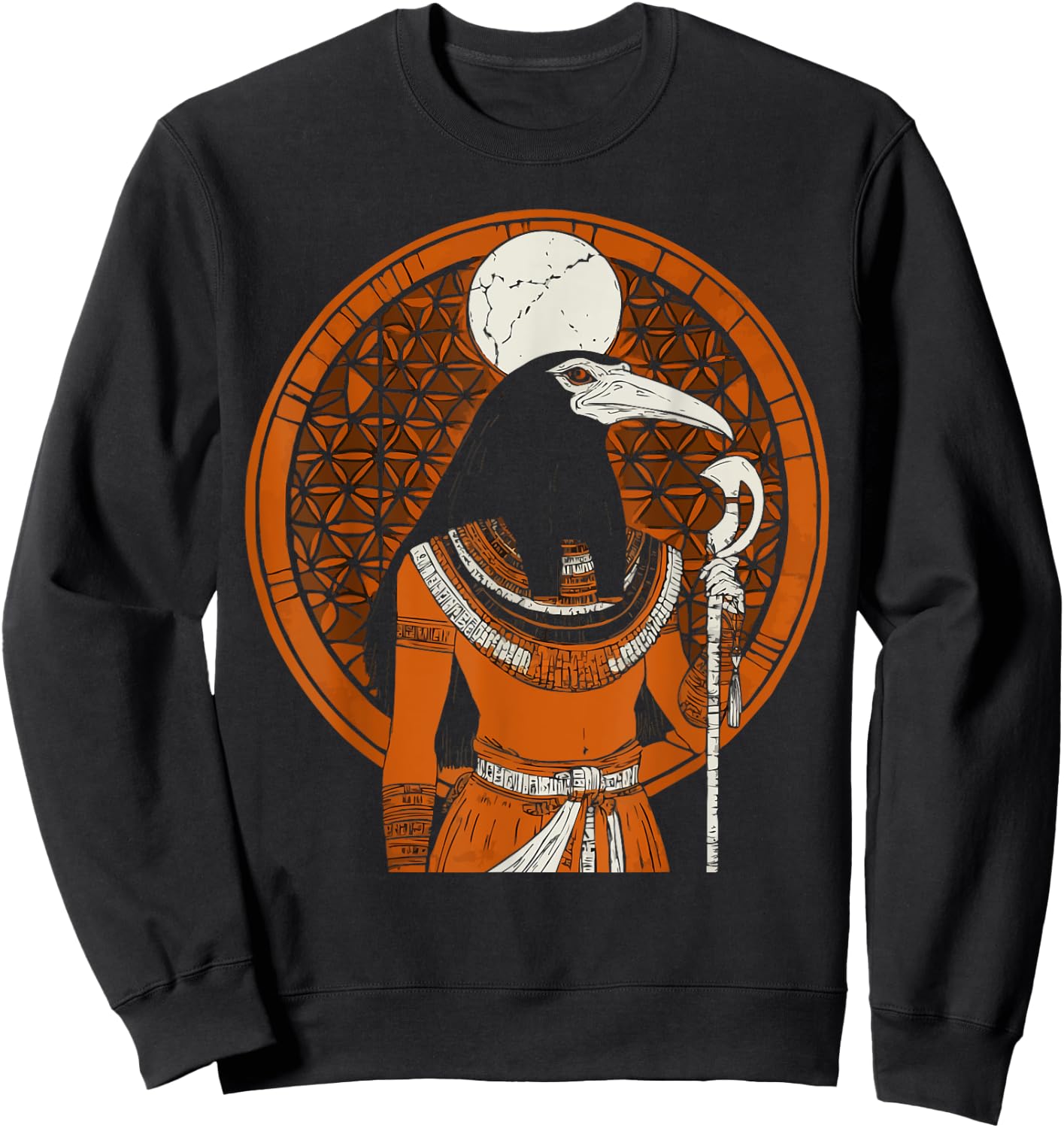 Thoth Egyptian God Egyptian Mythology Pyramid Ancient Egypt Sweatshirt - Sweatshirt | Black