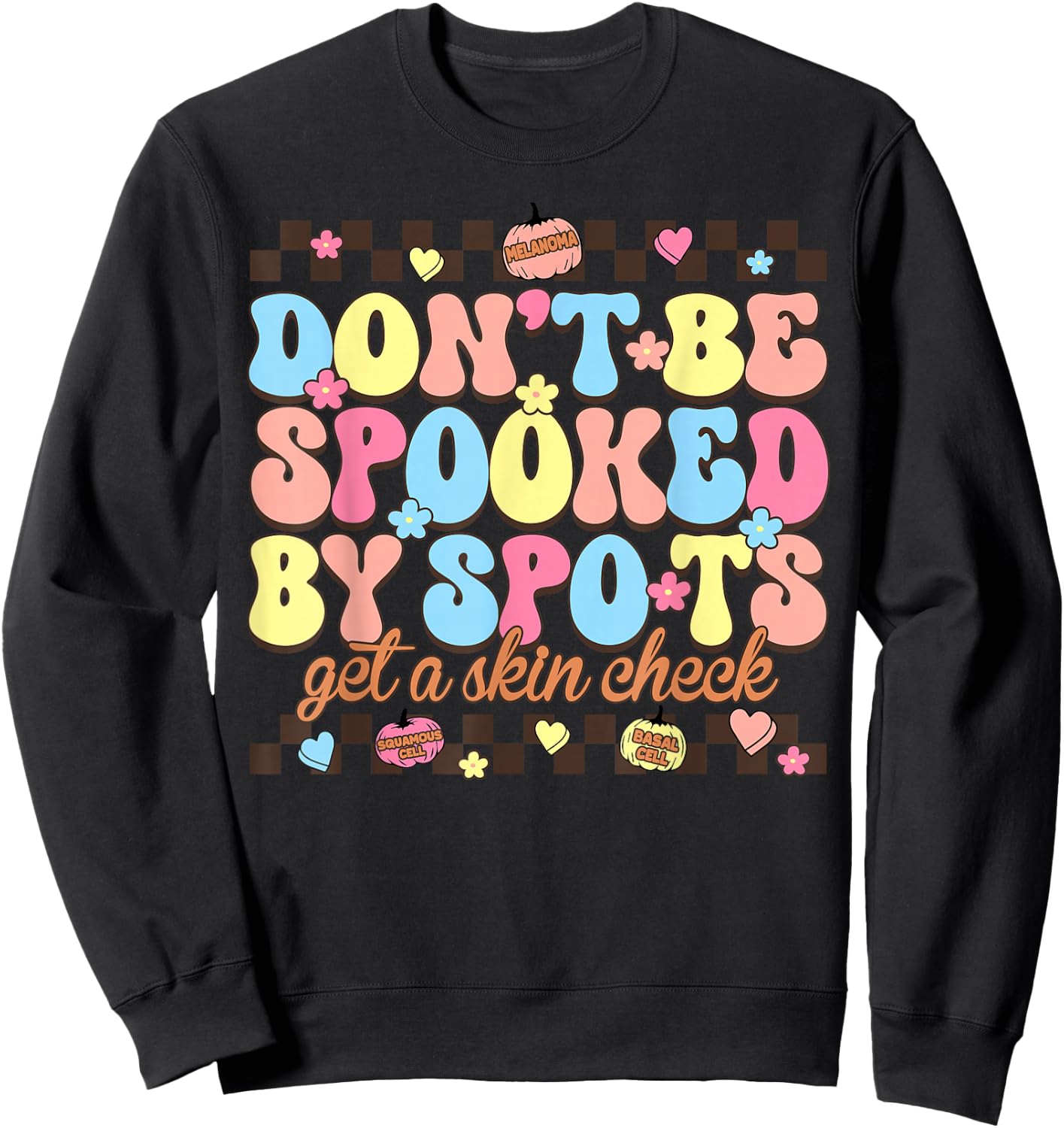 Funny Halloween Dermatology Nurse Spooky Season Sweatshirt - Sweatshirt | Black
