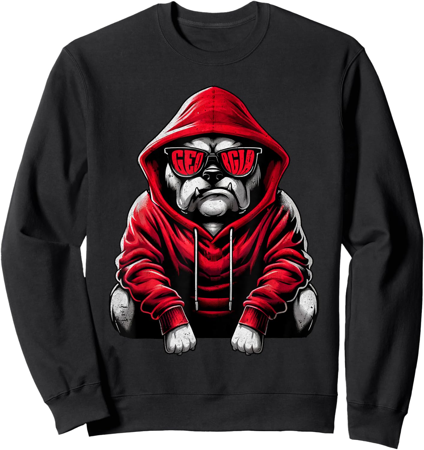 I Love Bulldog Animal Cute Dogs Vintage Bulldog Personalized Men Women Kids Sweatshirt - Sweatshirt | Black
