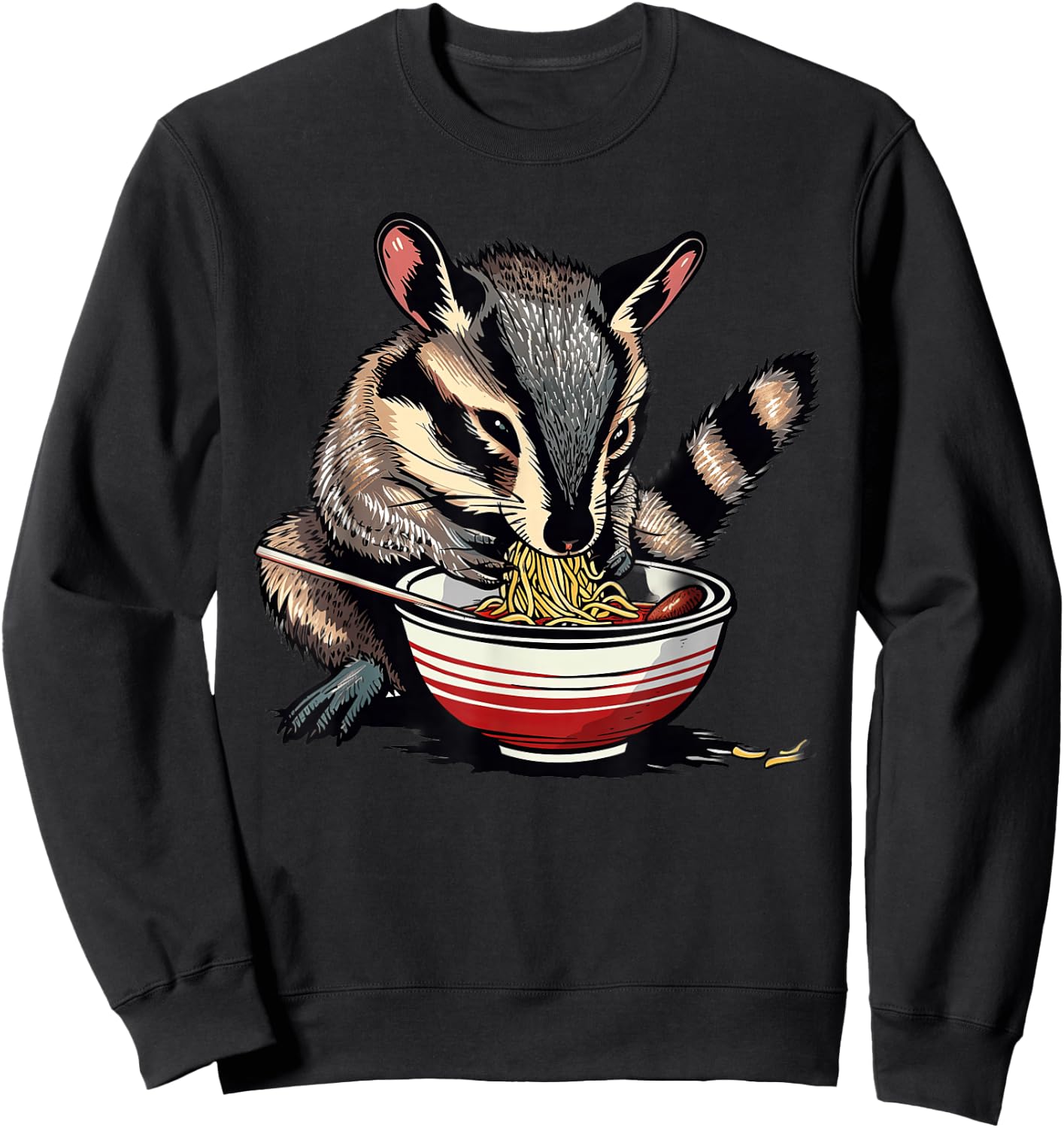 Numbat Eating Ramen Sweatshirt - Sweatshirt | Black