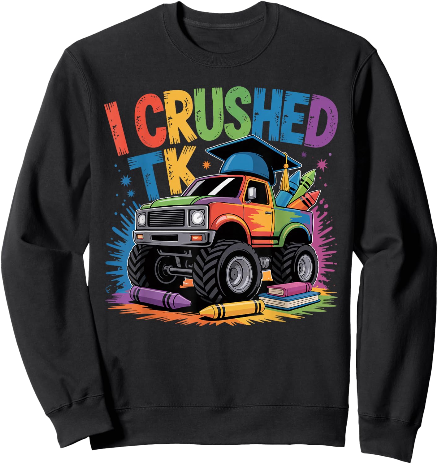Boys Transitional Kindergarten Monster Truck TK Graduation Sweatshirt - Sweatshirt | Black