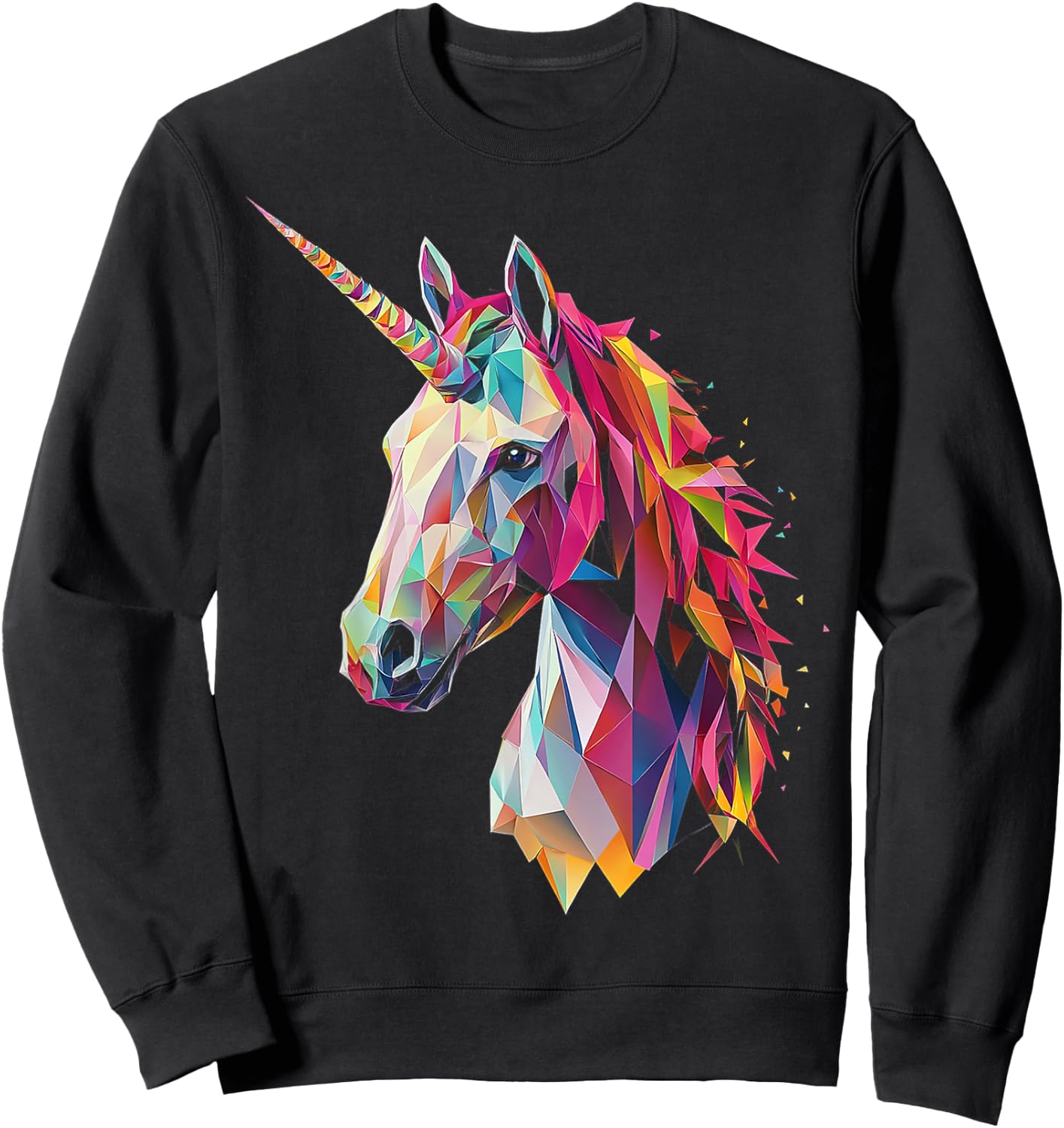 Unicorn Mythical Graphic Fantasy Art Unicorn Sweatshirt - Sweatshirt | Black