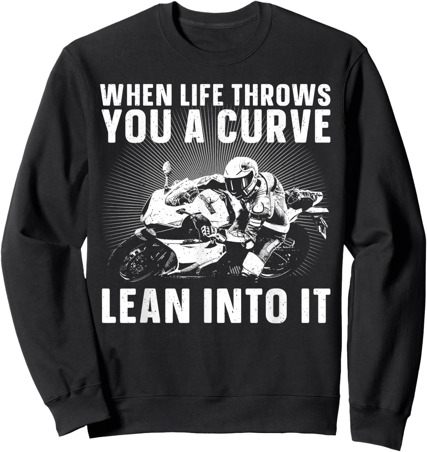 Cool Motorcycle Design Women Motor Cycle Rider Biker Sweatshirt - Sweatshirt | Black