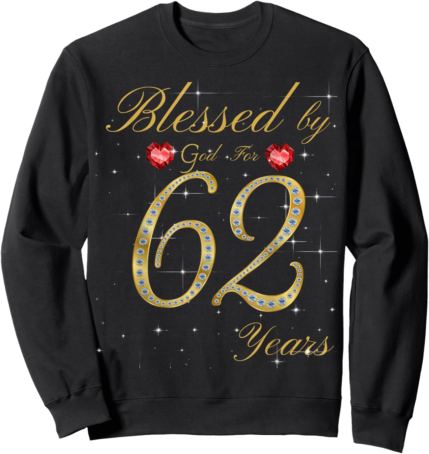 Happy 62nd Birthday Ideas Gods Grace And Mercy Queen Sweatshirt - Sweatshirt | Black