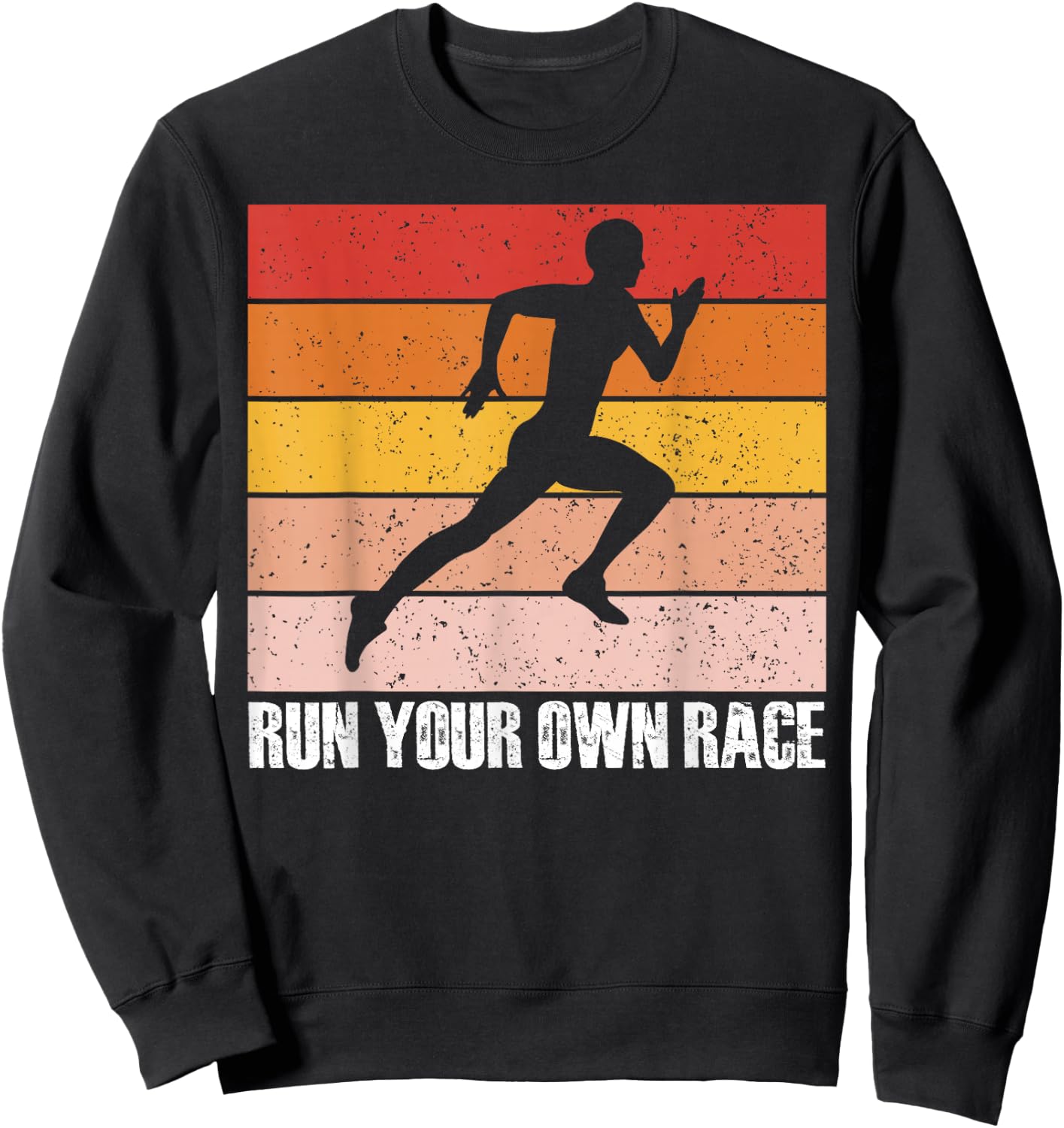Run Your Own Race Vintage Sweatshirt - Sweatshirt | Black
