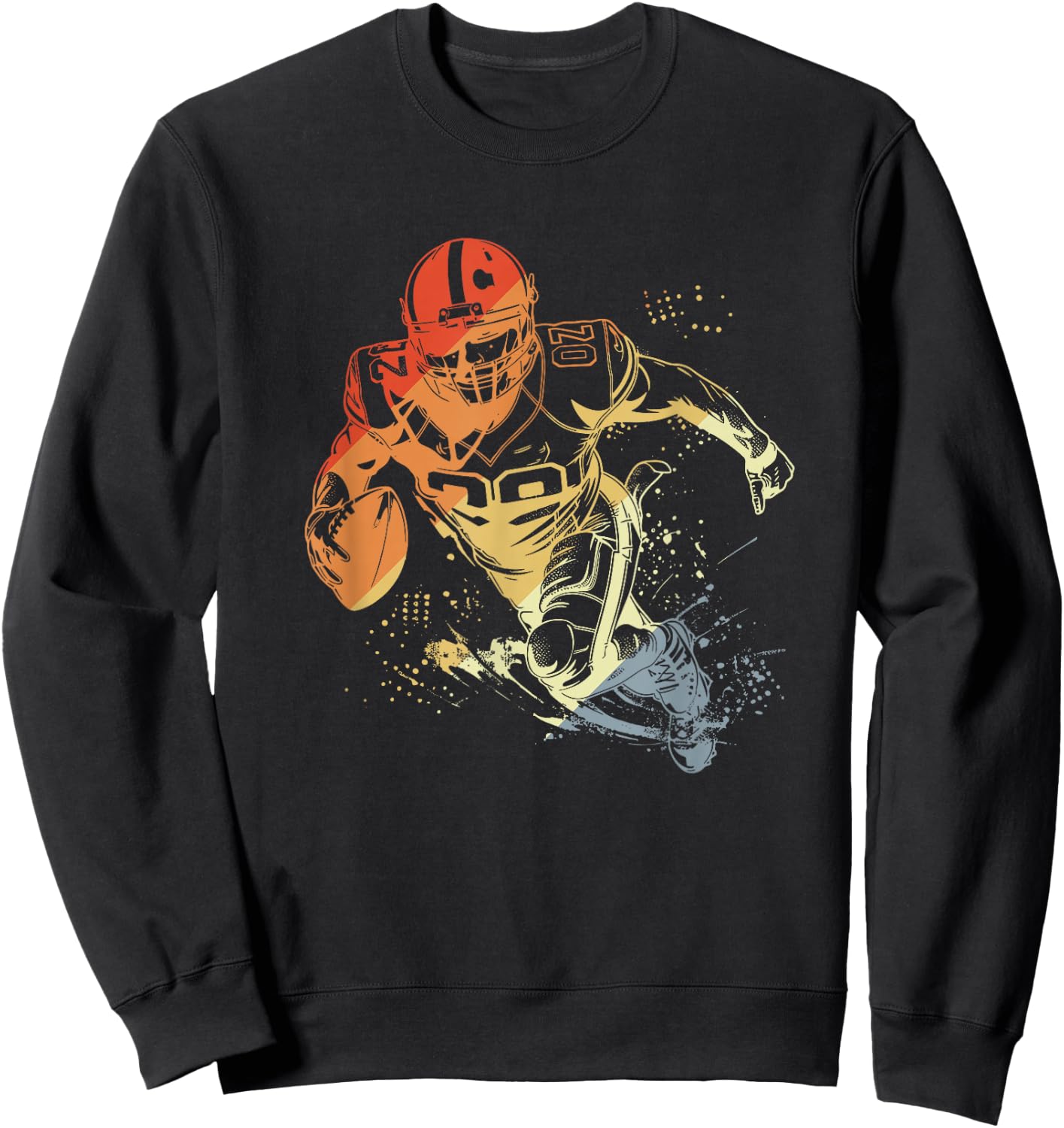 Vintage American Football Leisure Sport Sweatshirt - Sweatshirt | Black