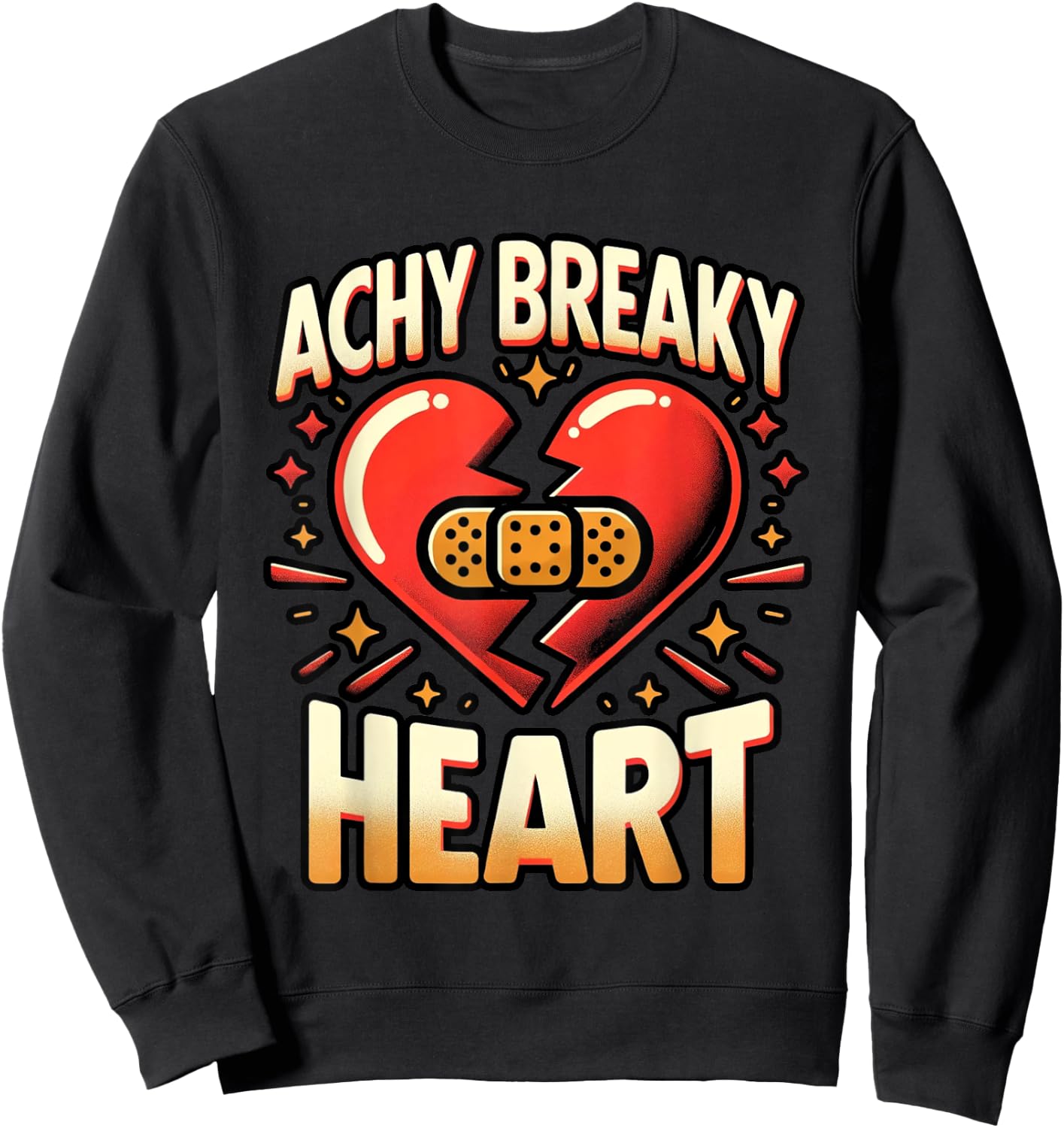 Broken Beats Achy Breaky Heart Sweatshirt - Sweatshirt | Black