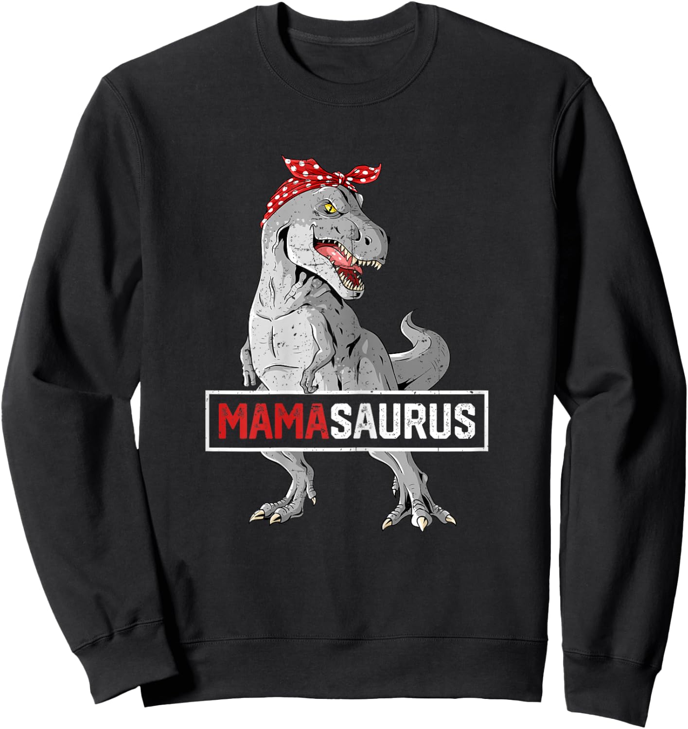 Mamasaurus T Rex Birthday Dinosaur Mommy Family Matching Sweatshirt - Sweatshirt | Black