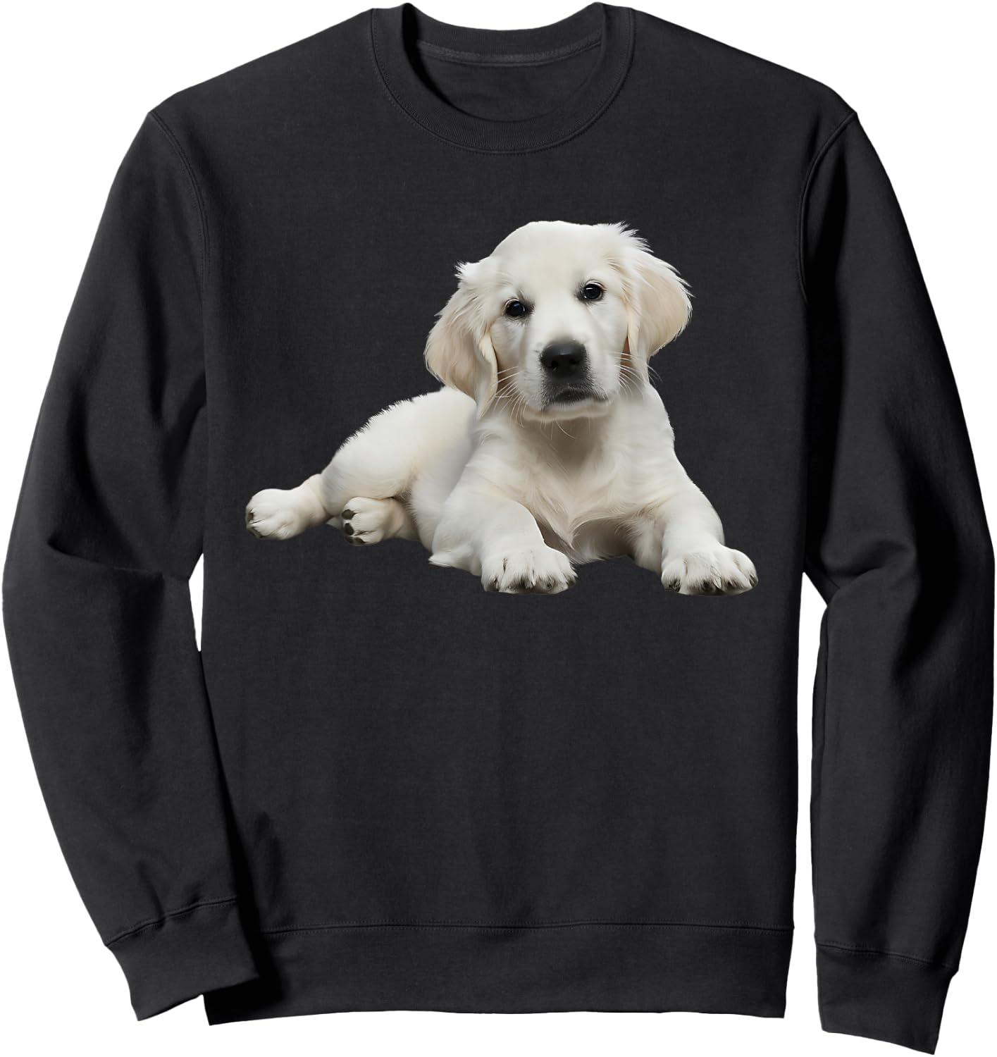White Lab English Cream Golden Retriever Dog Puppy Mom Girls Sweatshirt - Sweatshirt | Black