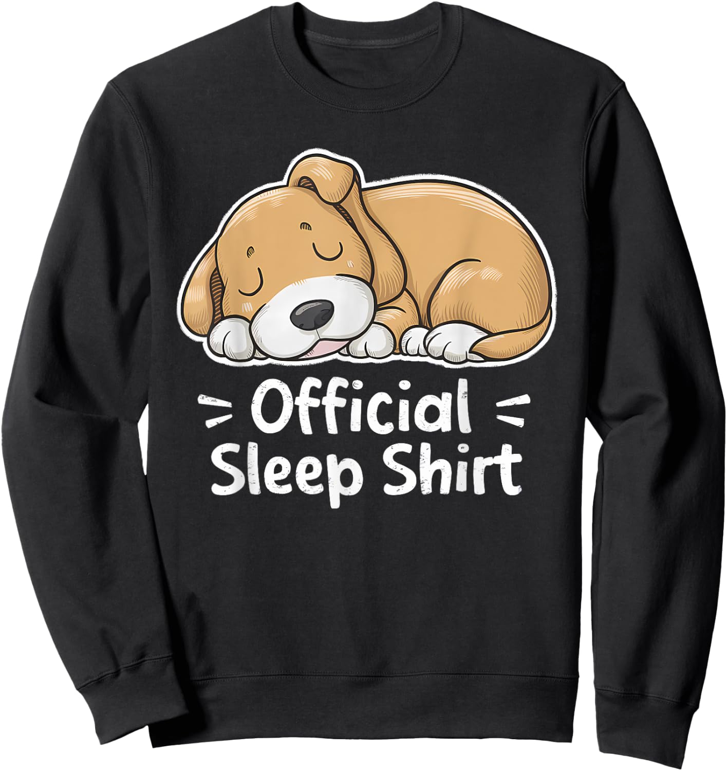Official Sleep Shirt Dog Pajamas Nightgown Women Kids Sweatshirt - Sweatshirt | Black