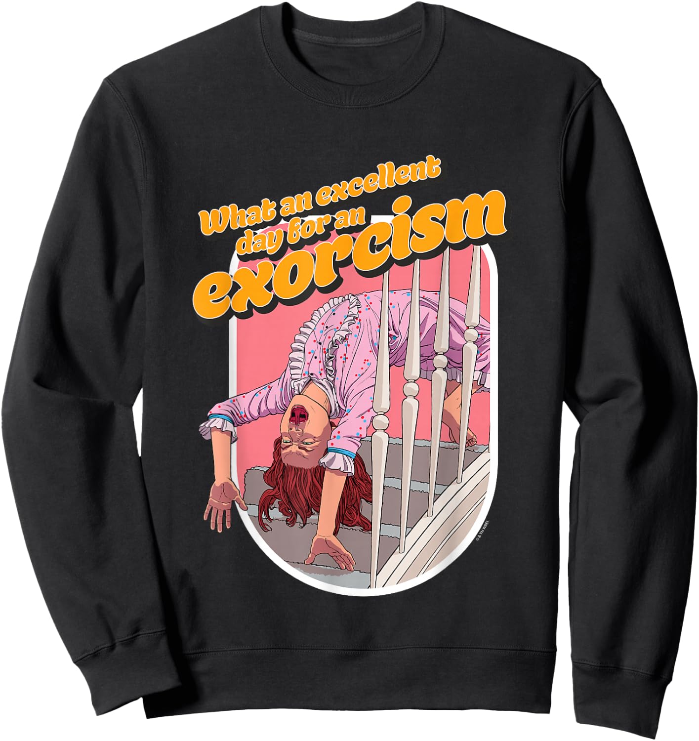 The Exorcist What An Excellent Day For An Exorcism Stairs Sweatshirt - Sweatshirt | Black