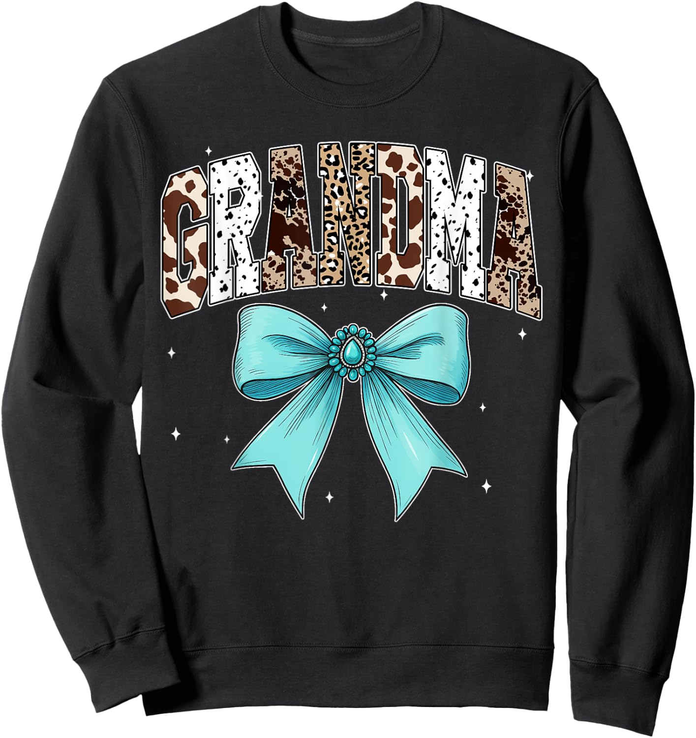 Grandma Western Rodeo Coquette Birthday Girls Family Matchin Sweatshirt - Sweatshirt | Black
