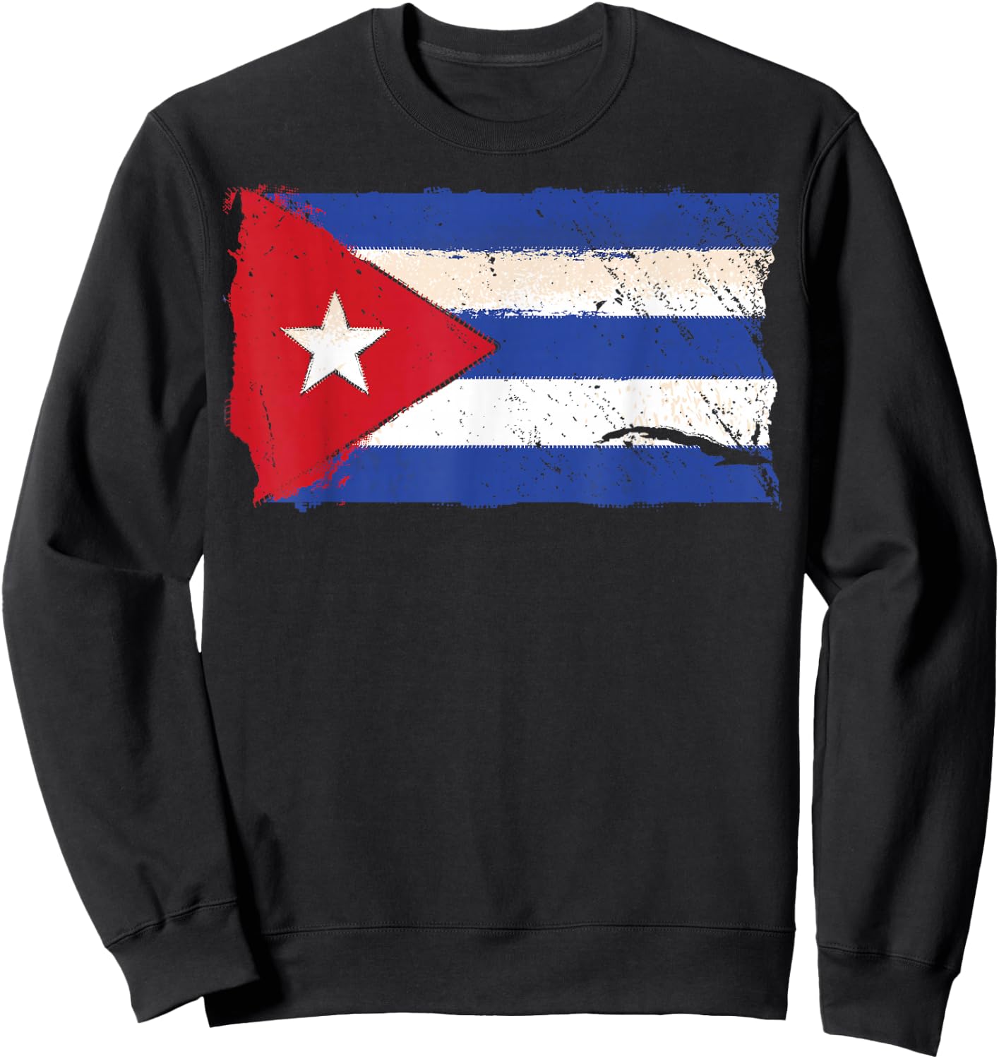 Cuba Shirt Cuban Flag Graphic Sweatshirt - Sweatshirt | Black