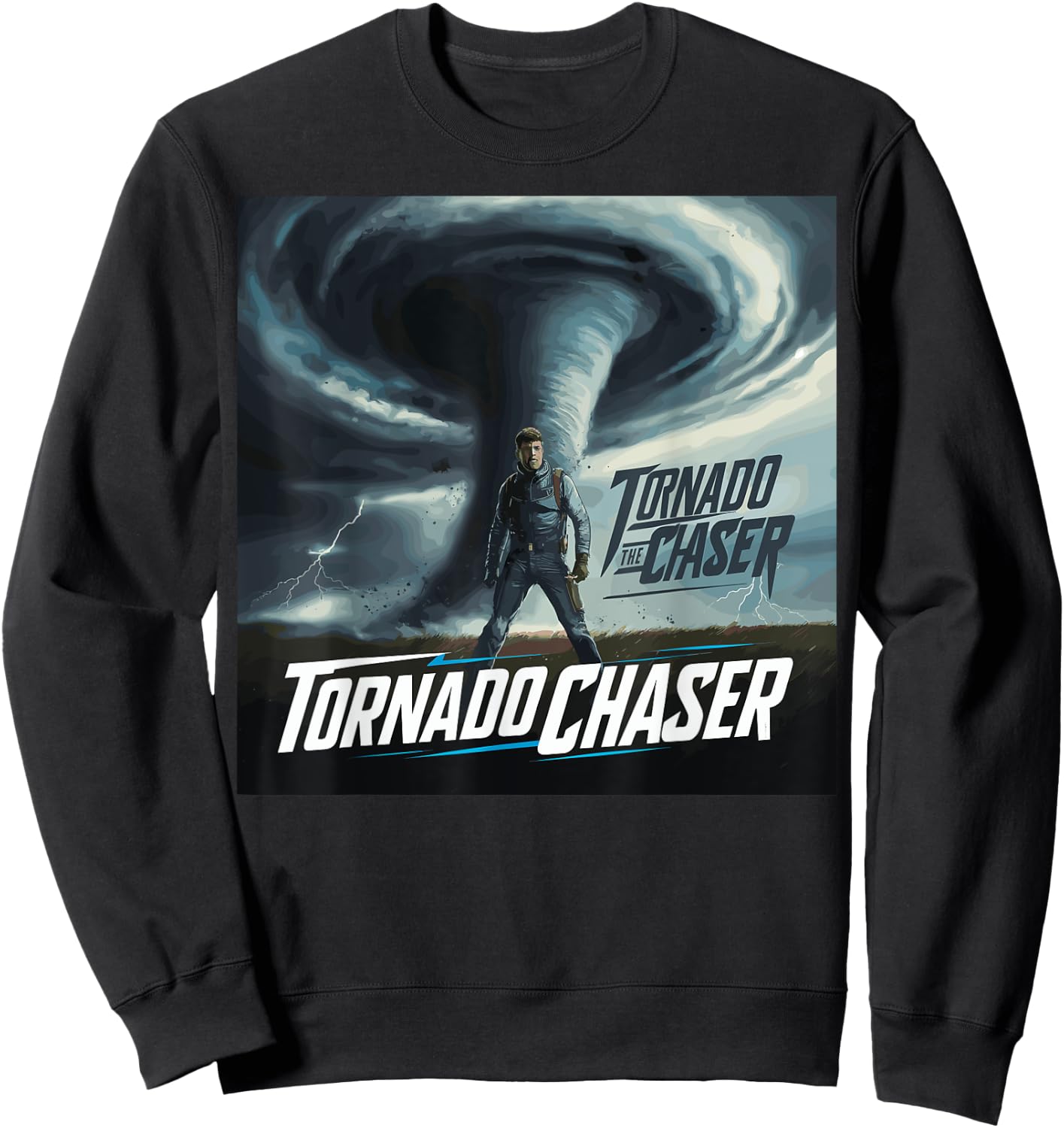 Tornado Costume Tornado Chasers Storm Hunter Storm Tornado Sweatshirt - Sweatshirt | Black