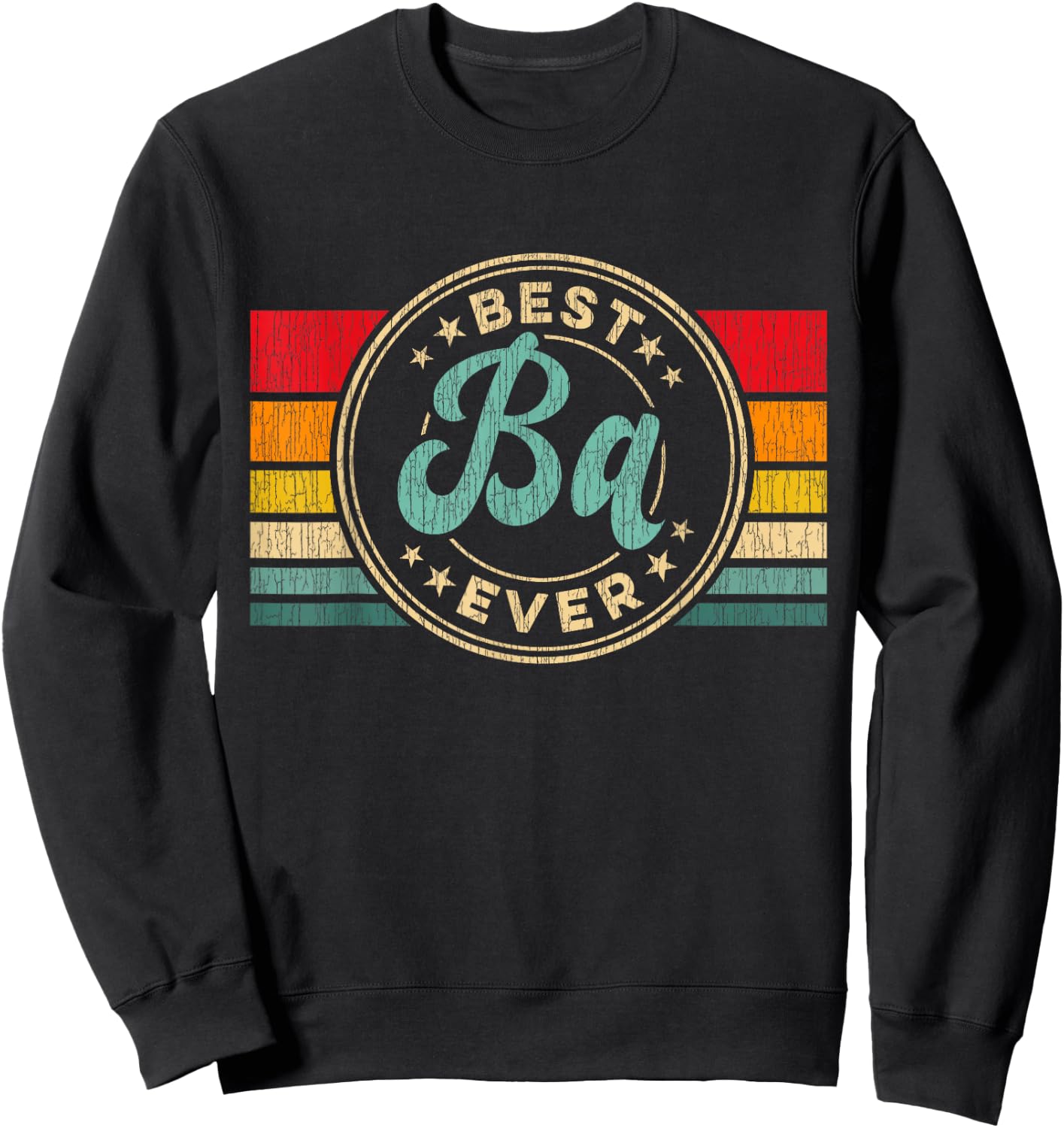Best Ba Ever Vintage Retro Father's Day Gift Sweatshirt - Sweatshirt | Black
