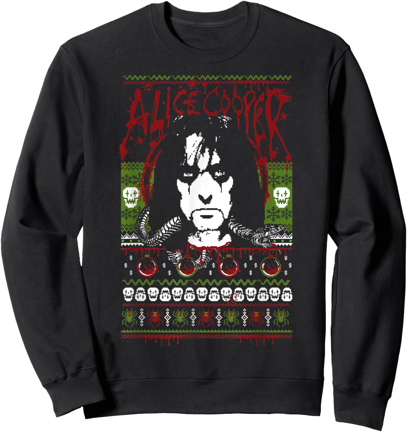 Alice Cooper – Ugly Christmas Sweater Sweatshirt - Sweatshirt | Black